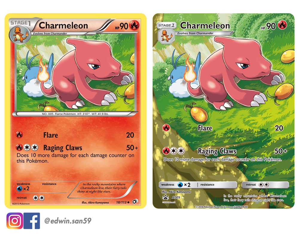 Charmeleon full art card [Done by me] r/pokemon