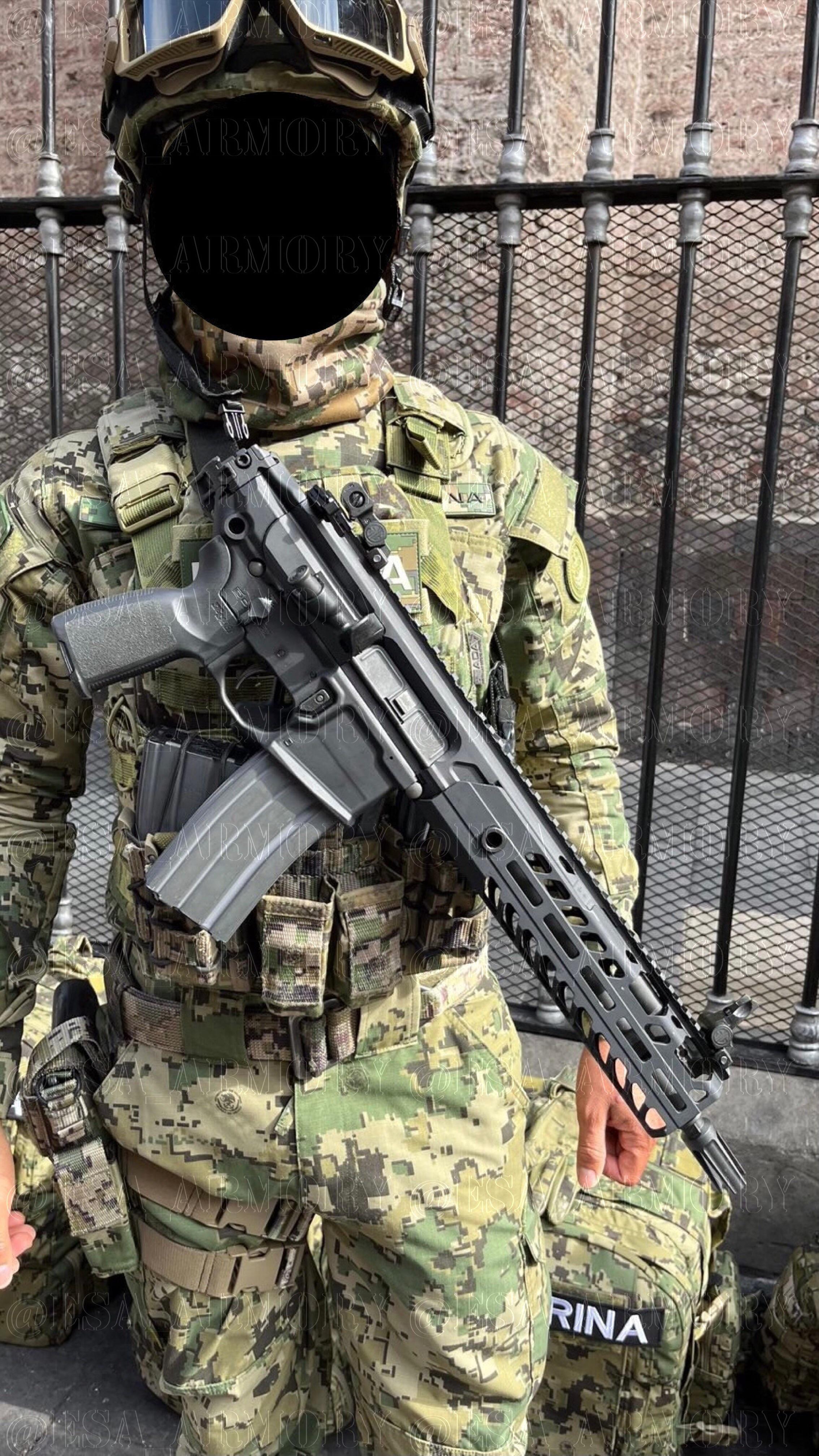 Mexican Special Operations Unit marine carrying one of their brand new SIG MCX Virtus assault