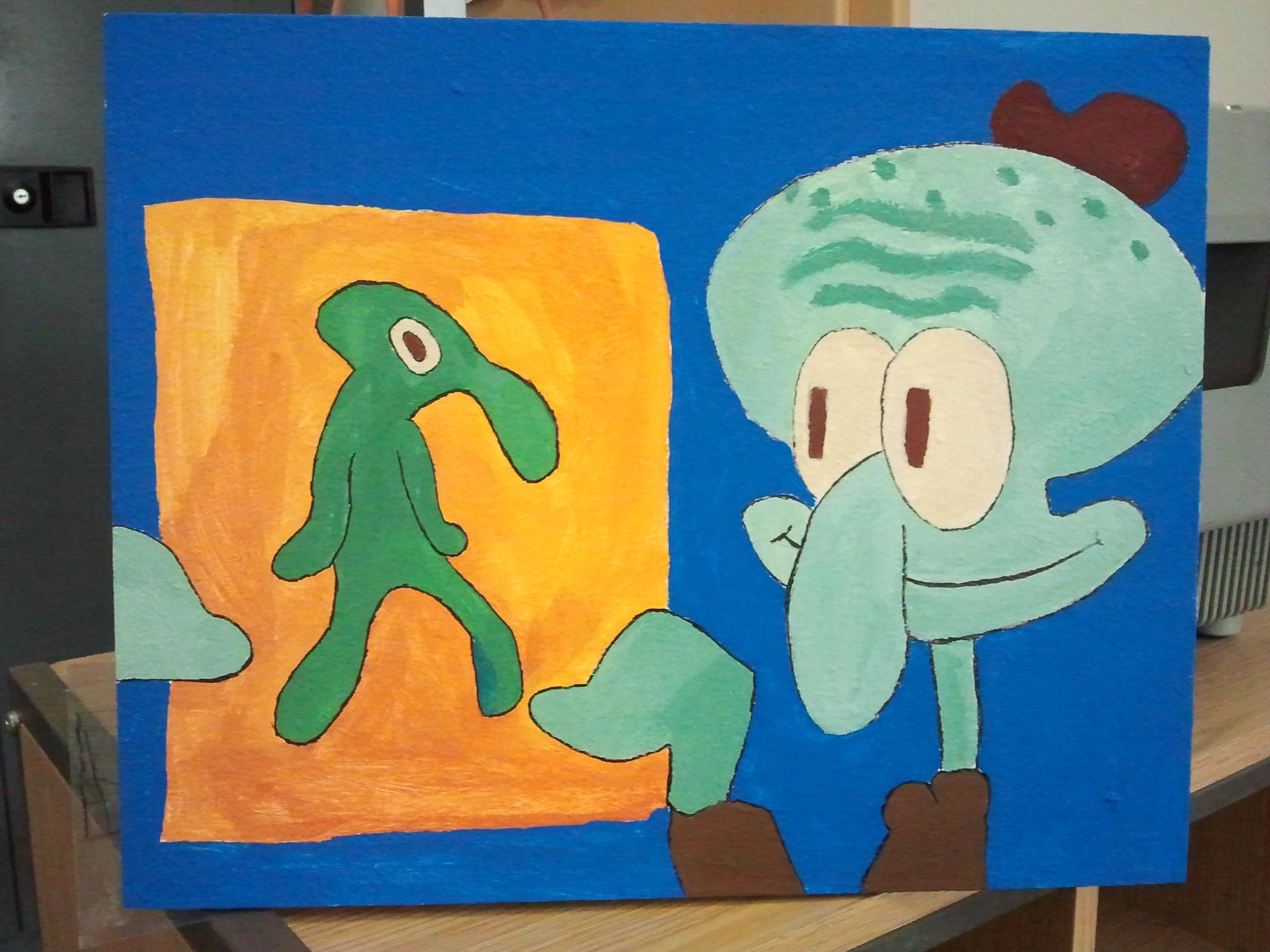 Squidward Painting Meme Bold and Brash Squidward Painting Meme Flower Pot Share the best