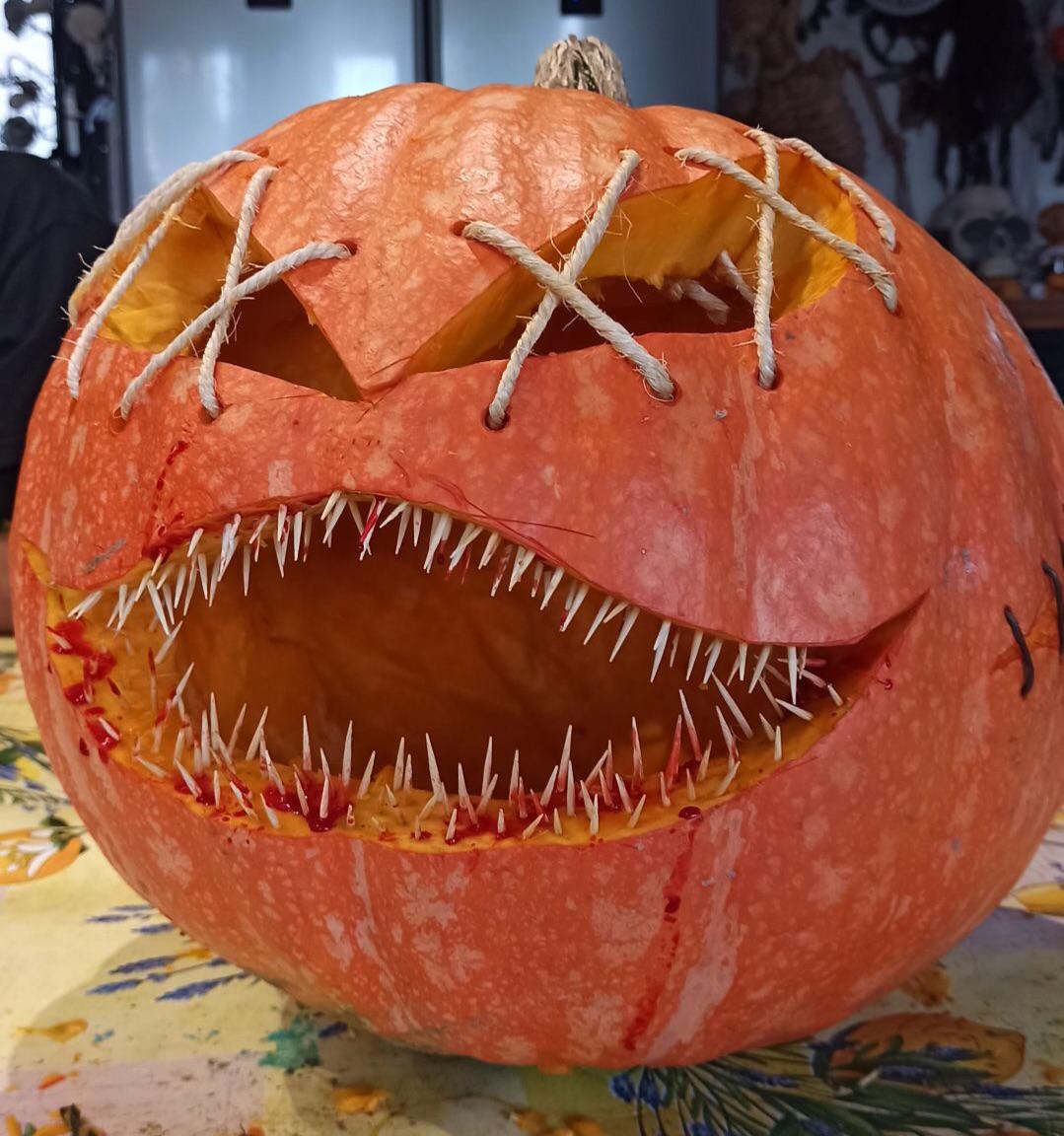 A big eater, me, pumpkin carving, 2022 r/Art