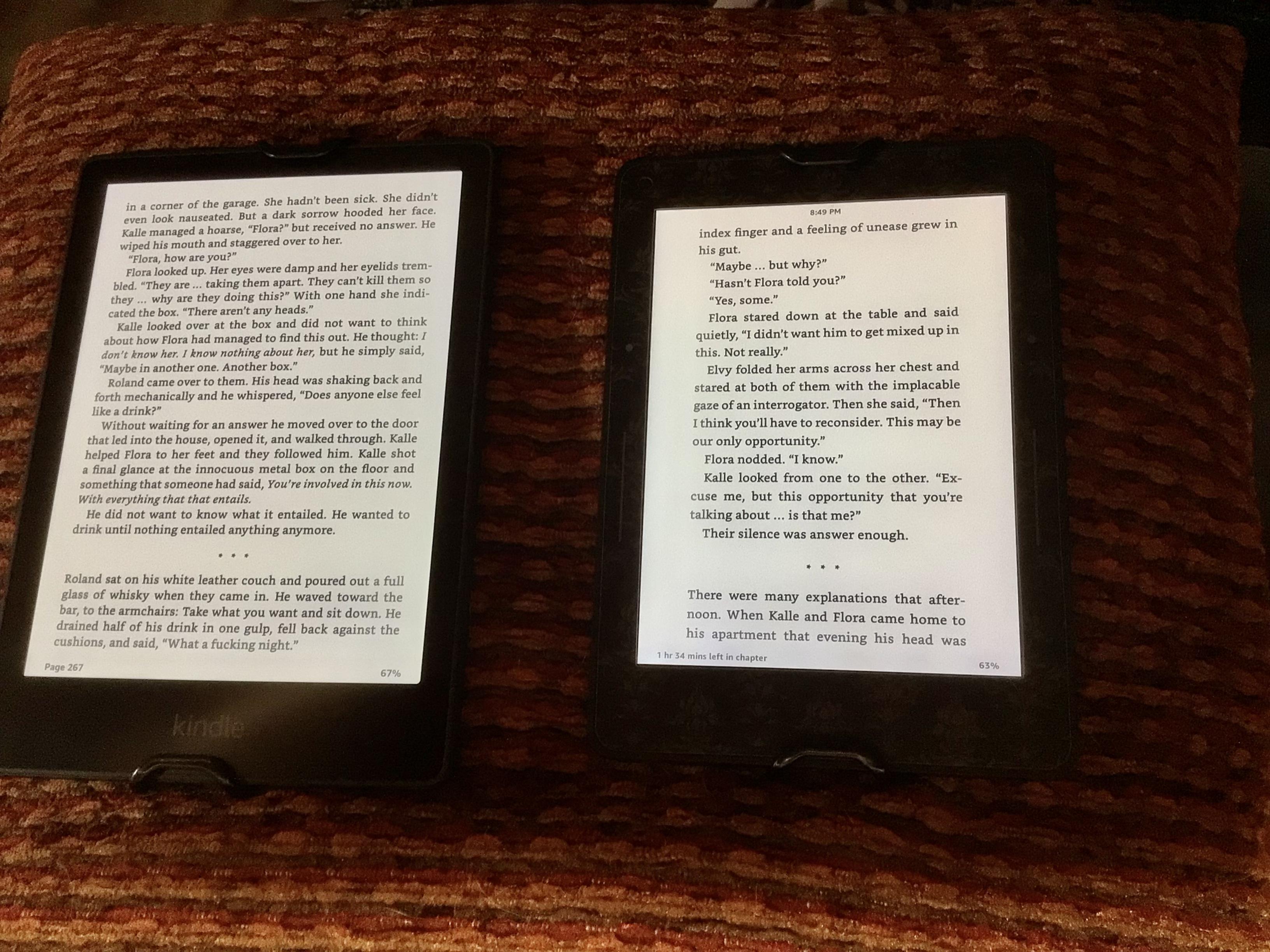 New Paperwhite and Voyage comparison r/kindle