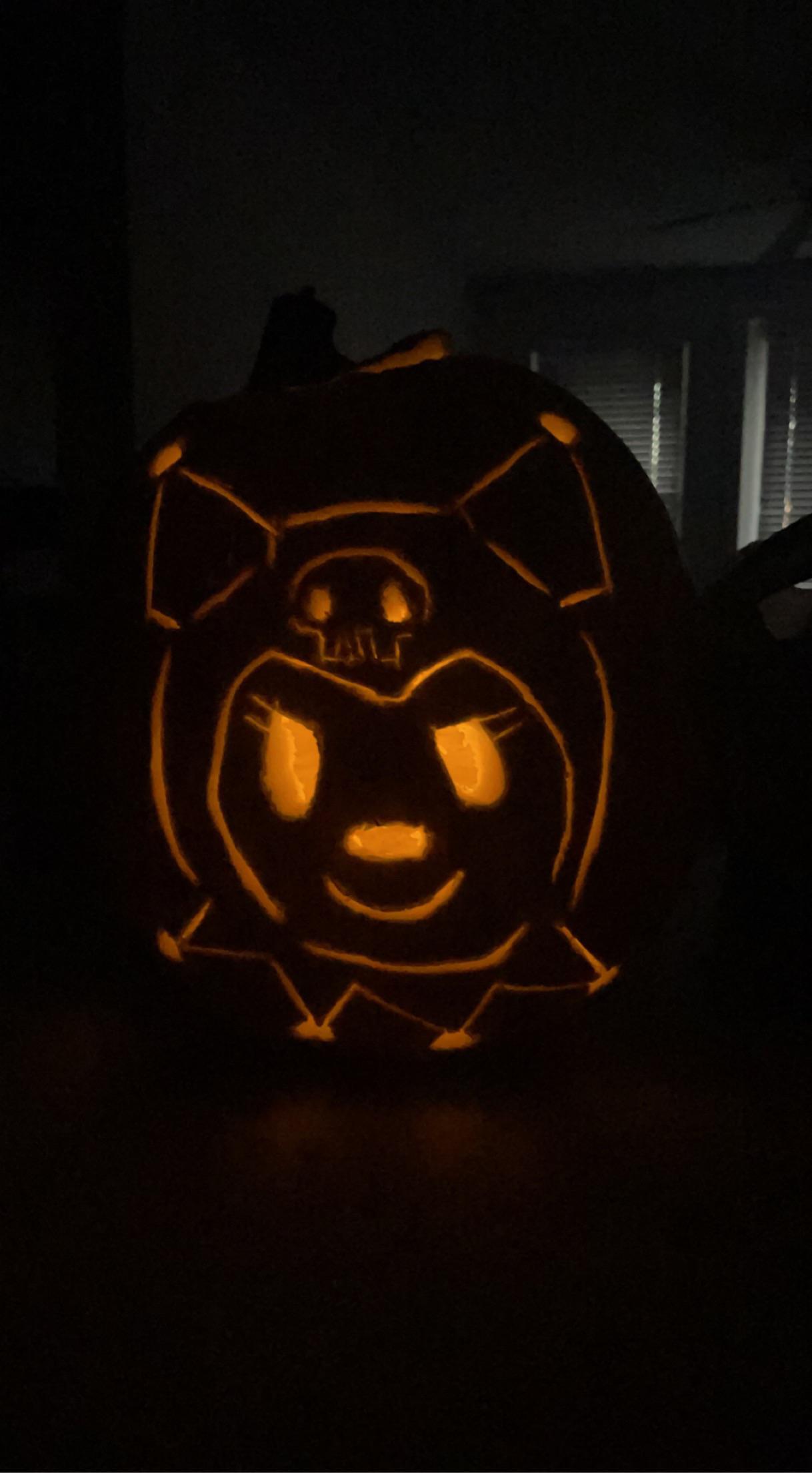 kuromi pumpkin i carved tonight r/sanrio