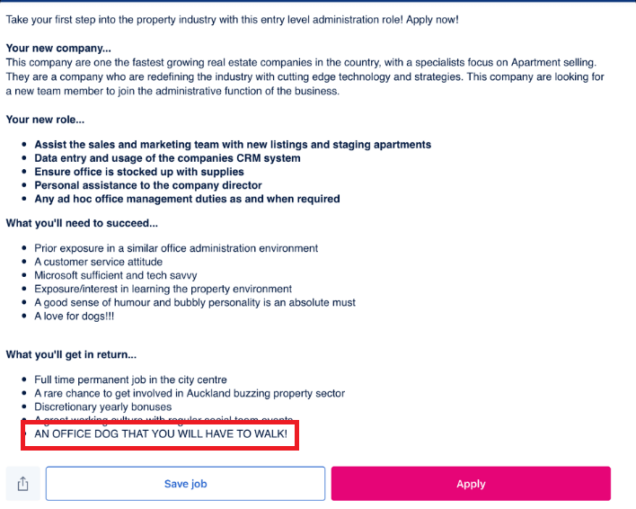 Friend sent me this while browsing for a job but can't