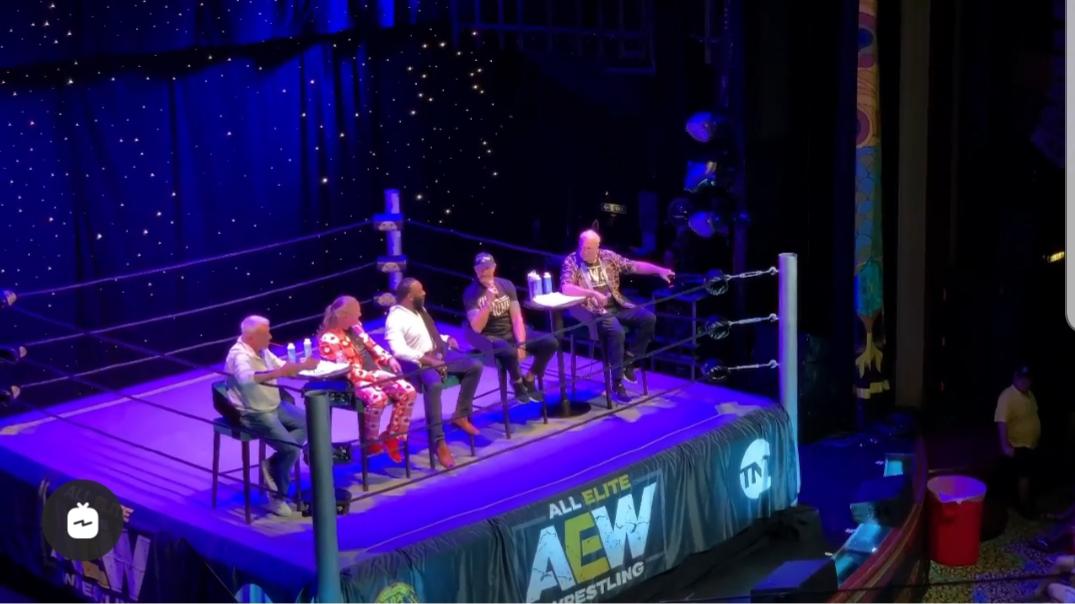 Booker T, Scott Hall and Eric Bischoff in a AEW ring r/SquaredCircle