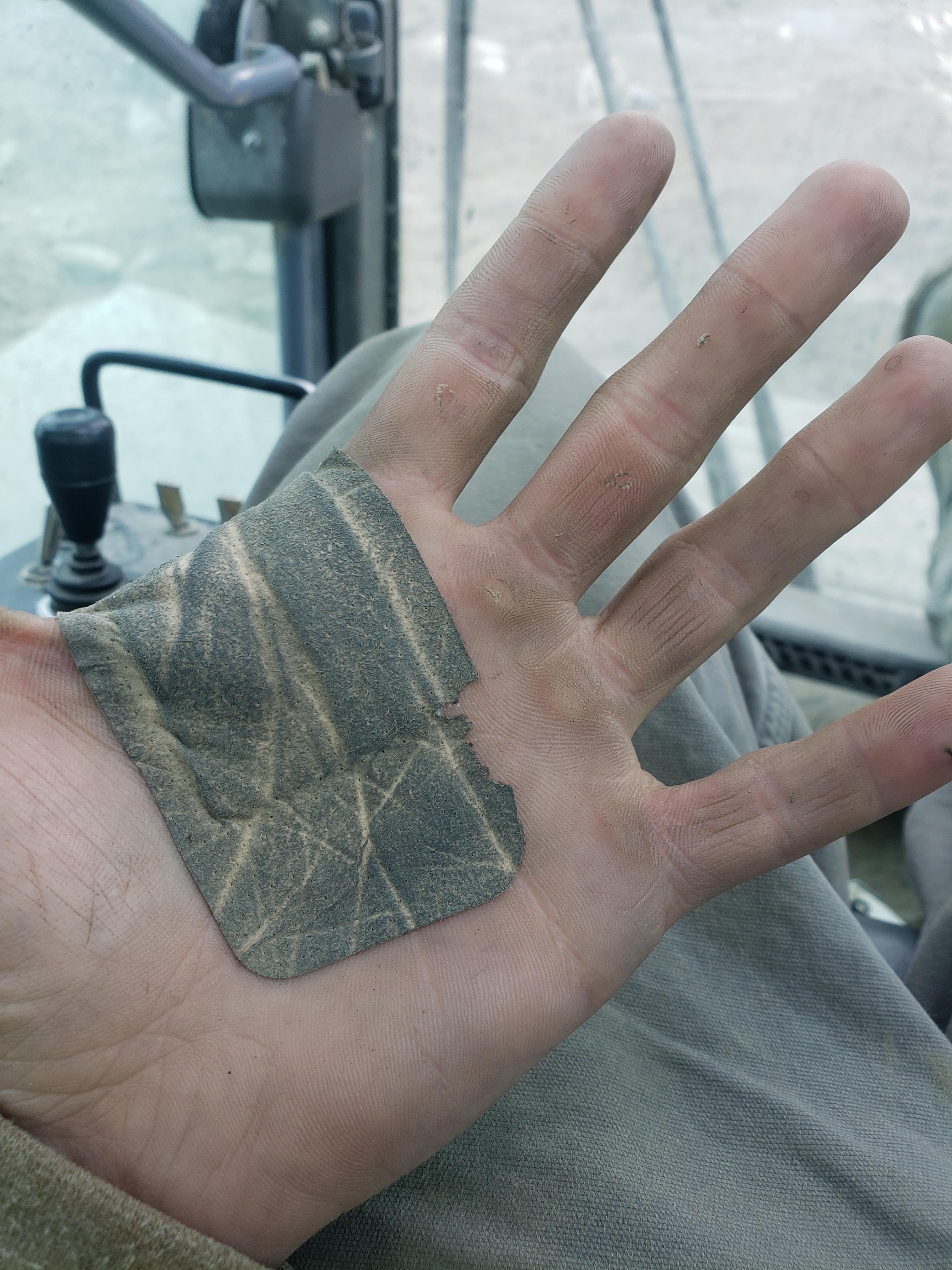 This filthy bandaid has adopted the palm lines of my filthy hand r