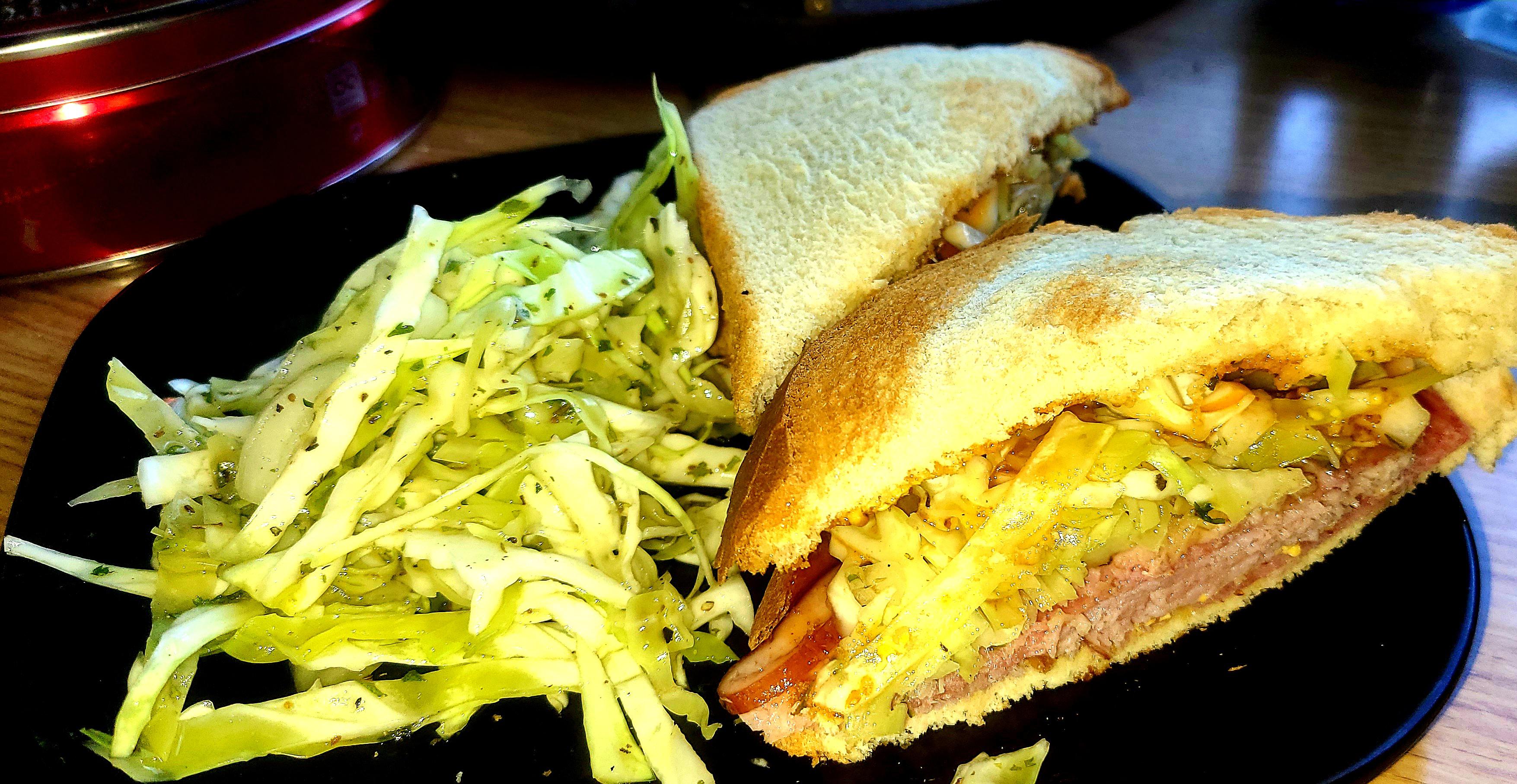 Ham and salami sandwich with home made coleslaw r/FoodPorn