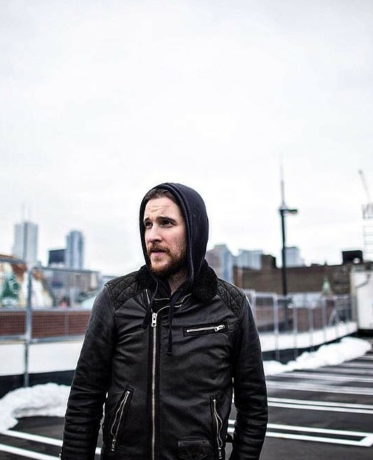 I'm looking for the leather jacket with quilted fabric shoulders that