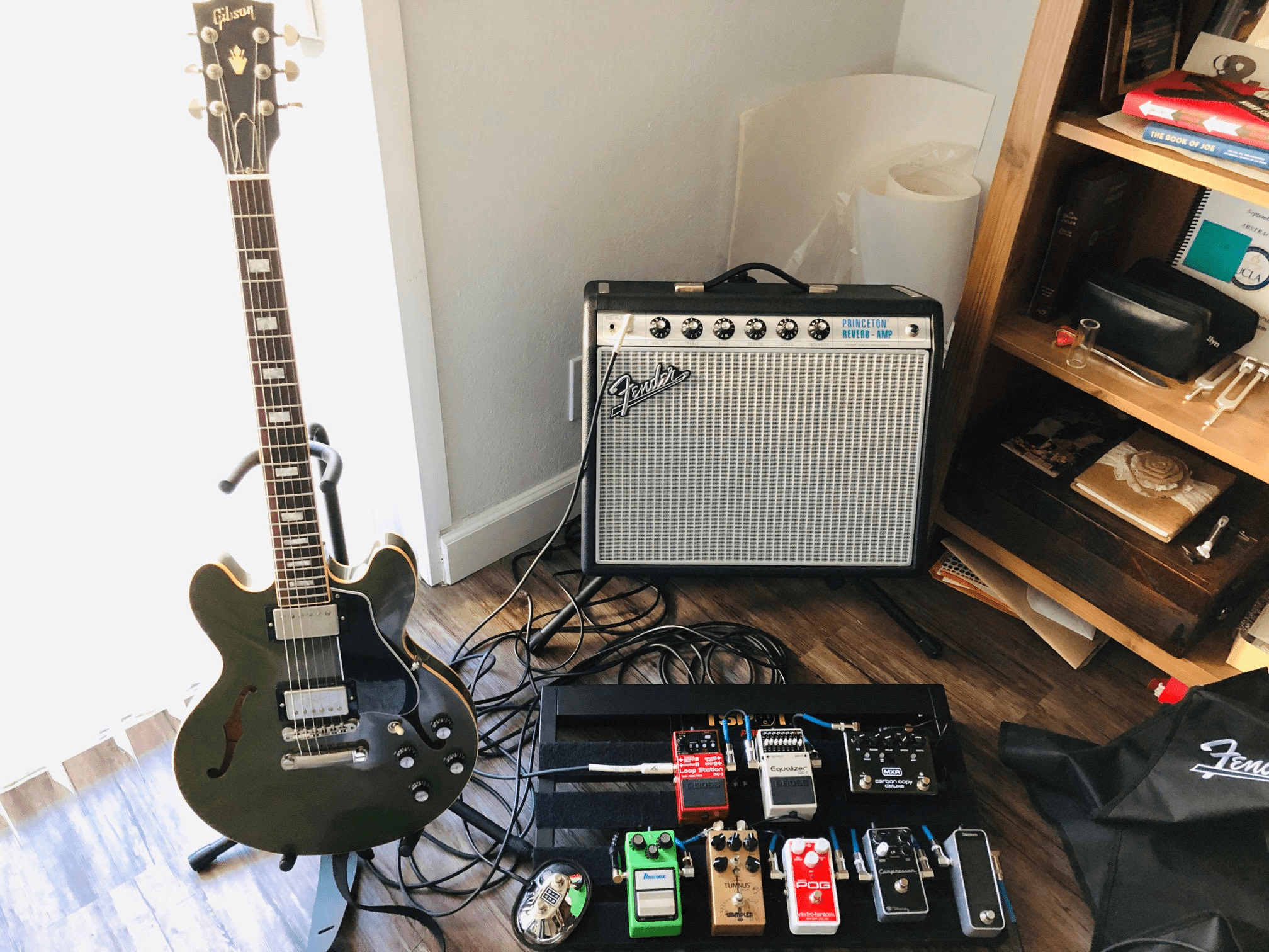 First nice guitar. First tube amp. First pedalboard. Feels so good! r