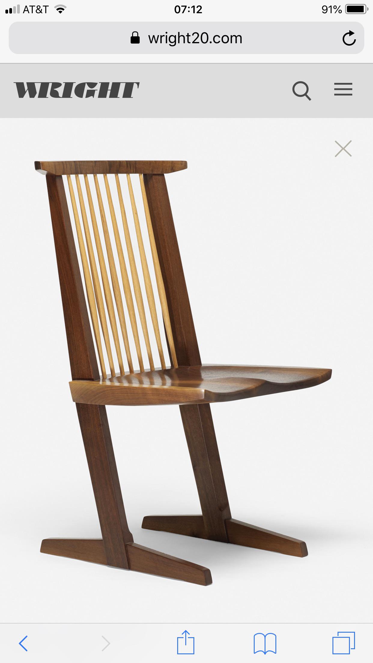 Plans to make a Conoid chair? This is a Nakashima Conoid chair. I’d