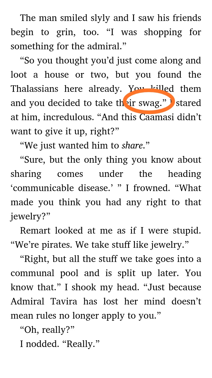 An Interesting bit of lore from I, Jedi "Swag", the slang version of