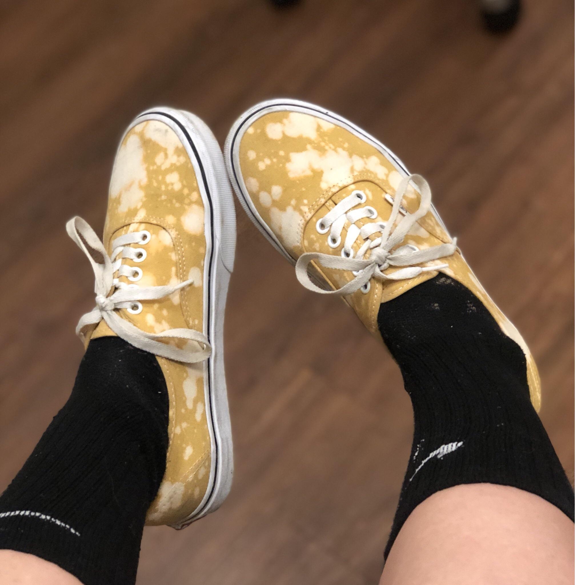 Bleached spilled on my shoes, so I decided to go ahead and put a bleach