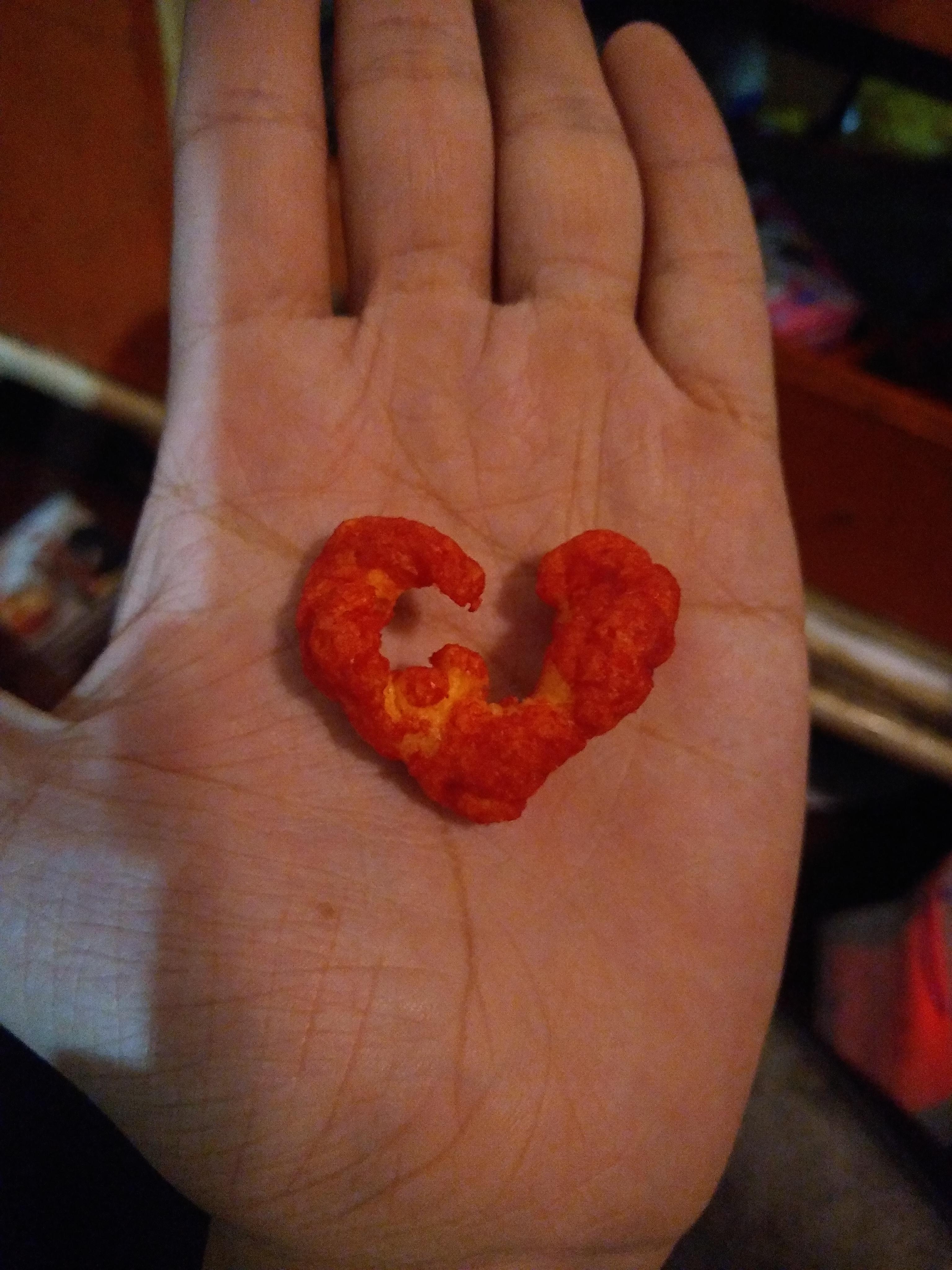 Merry Xmas behold this heart shaped cheeto r/cheetos