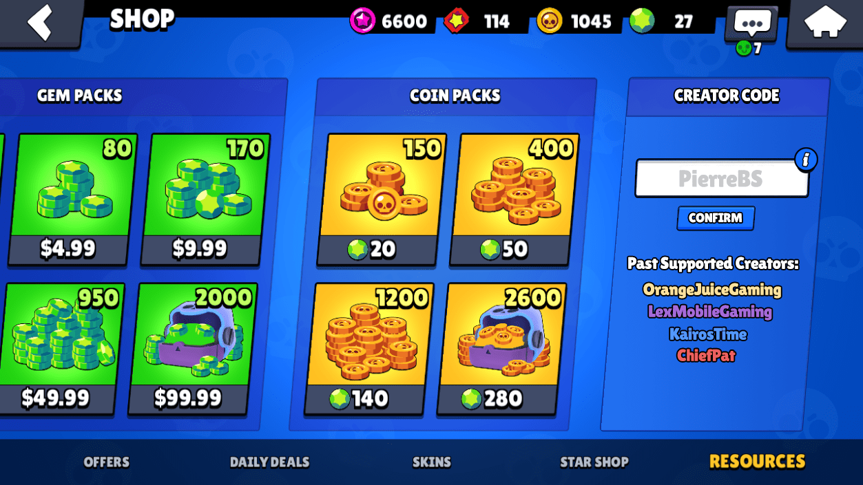 Brawl Stars Luckiest Creator Code