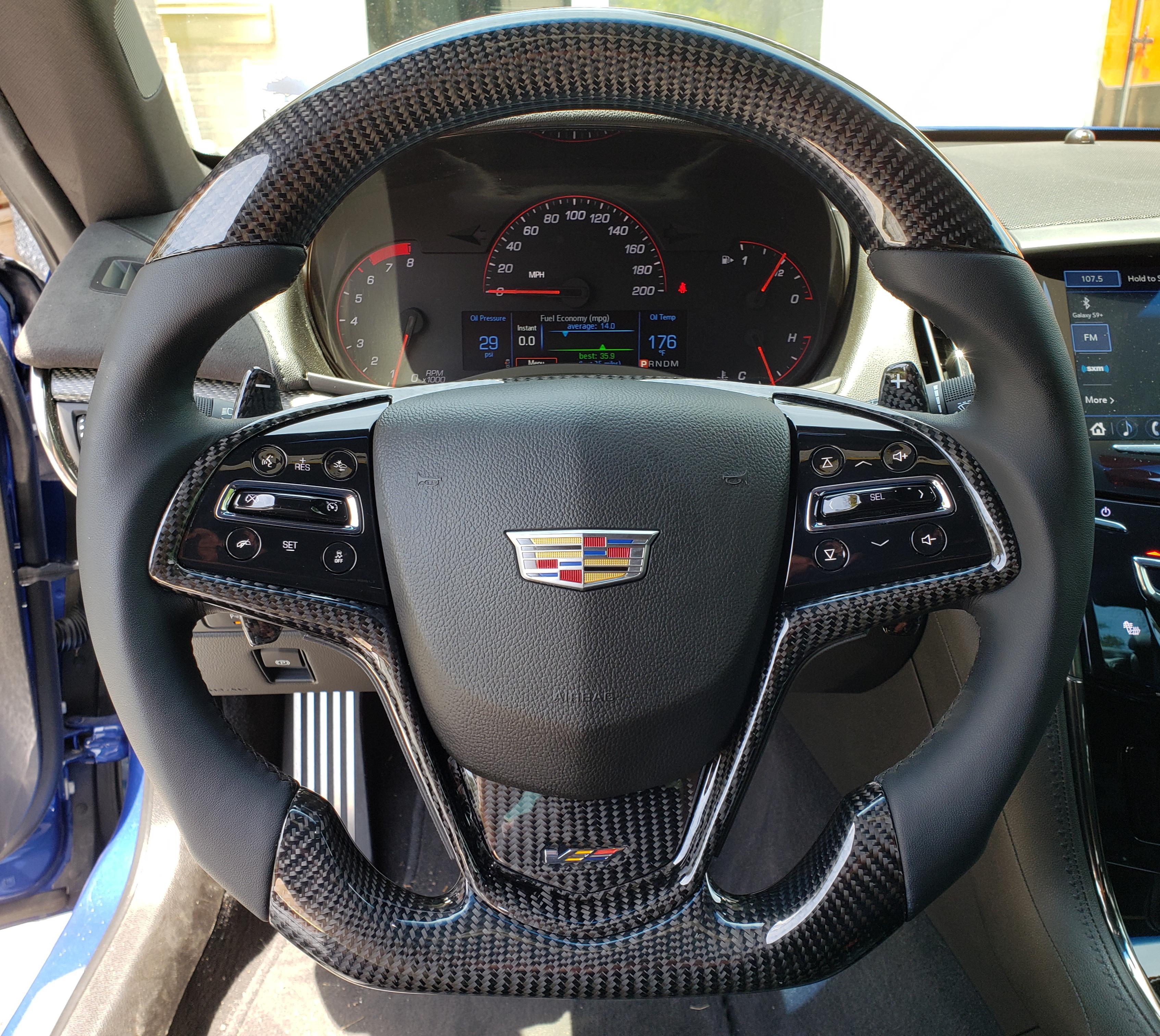 Carbon Fiber steering wheel installed in my ATSV🤟.... took about 15min