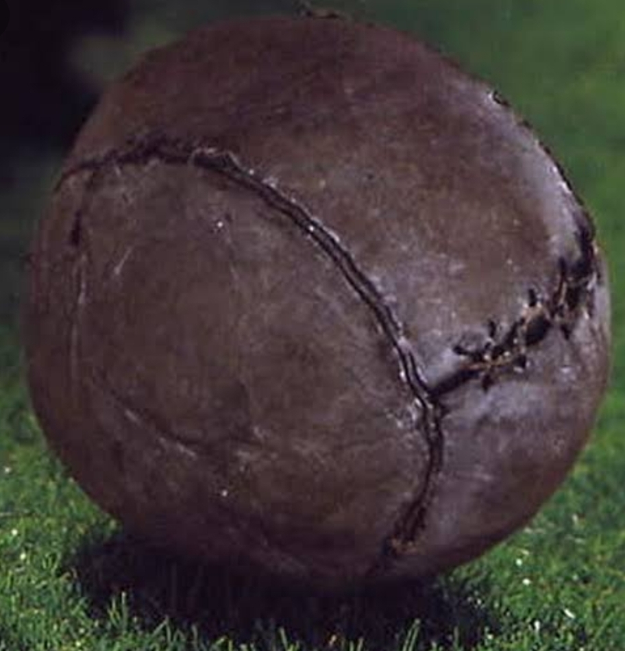 Some of the first soccer balls were made from pigs bladders. r