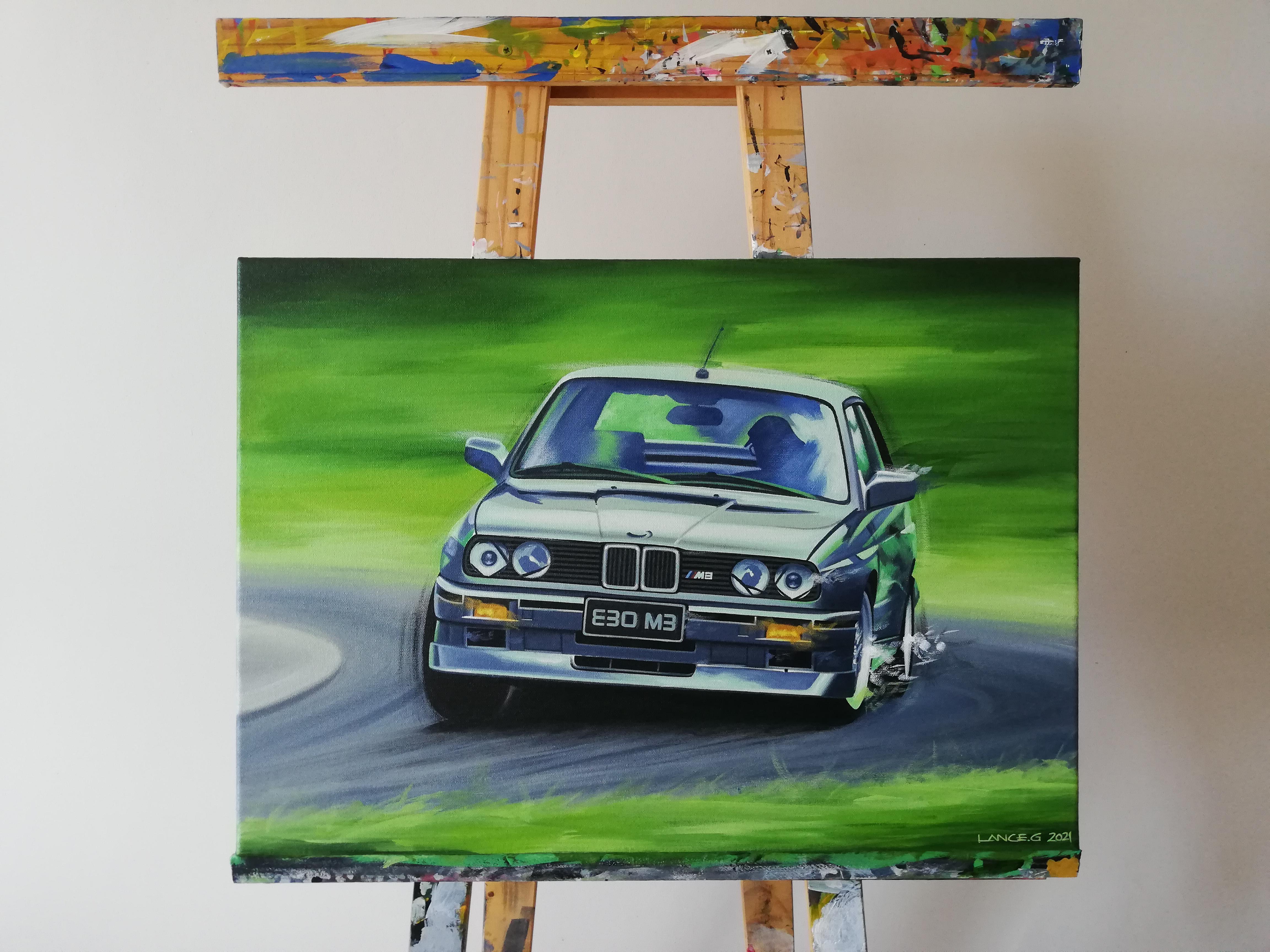 SPEED N NOISE! My latest BMW Painting fresh from the easel. Done with