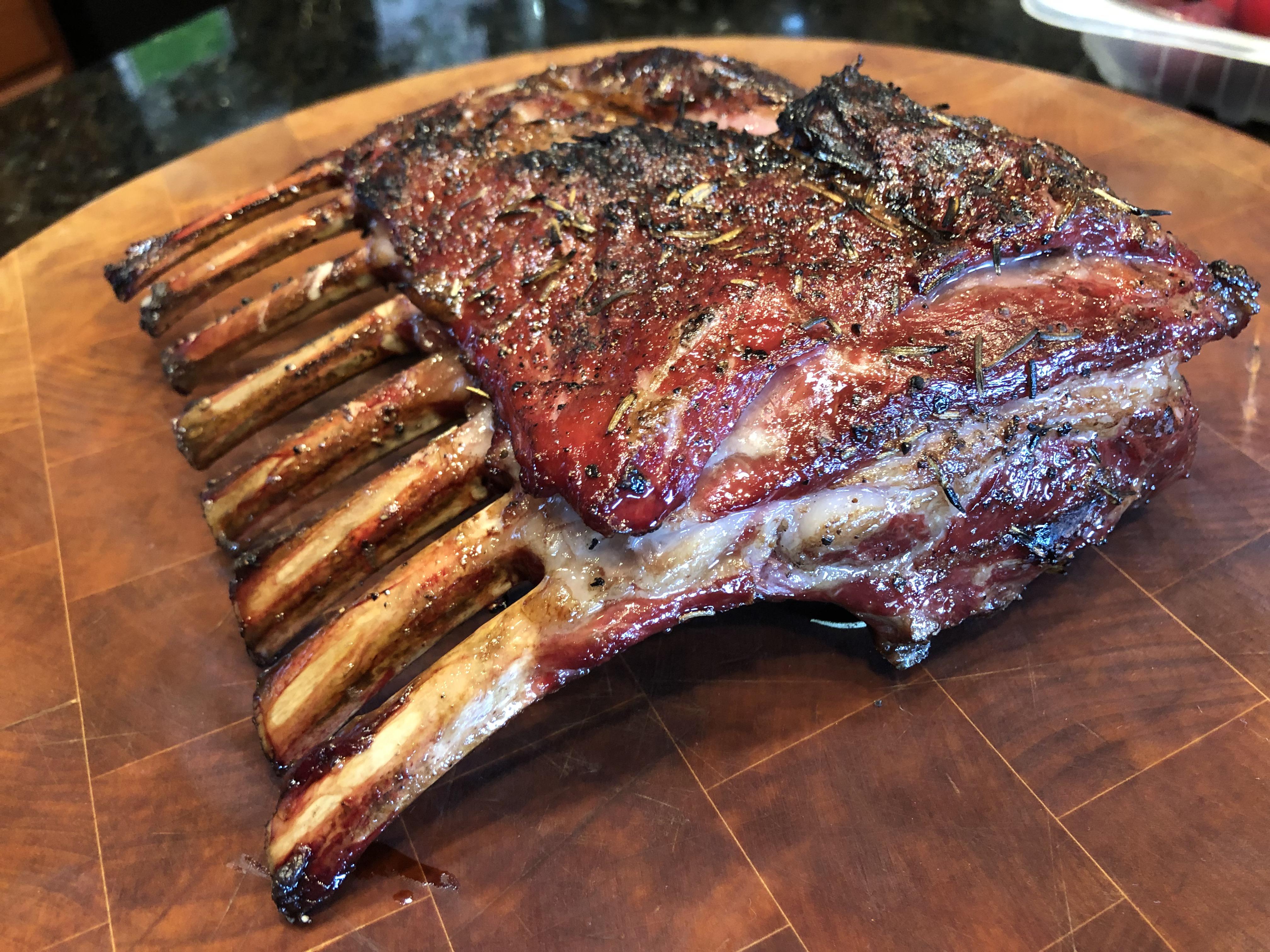 Oak smoked rack of lamb r/FoodPorn