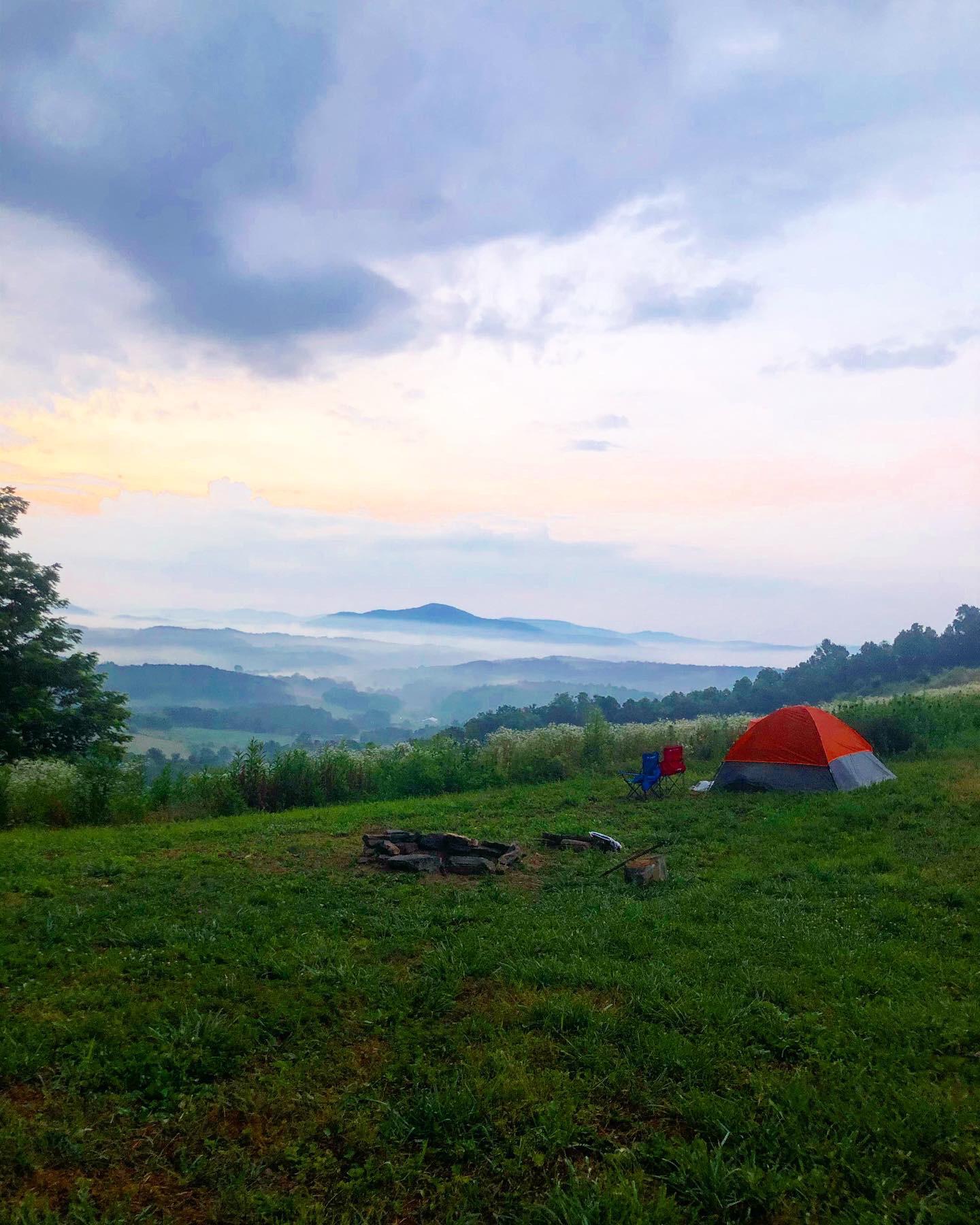 On top of the world (West Jefferson, NC) r/camping