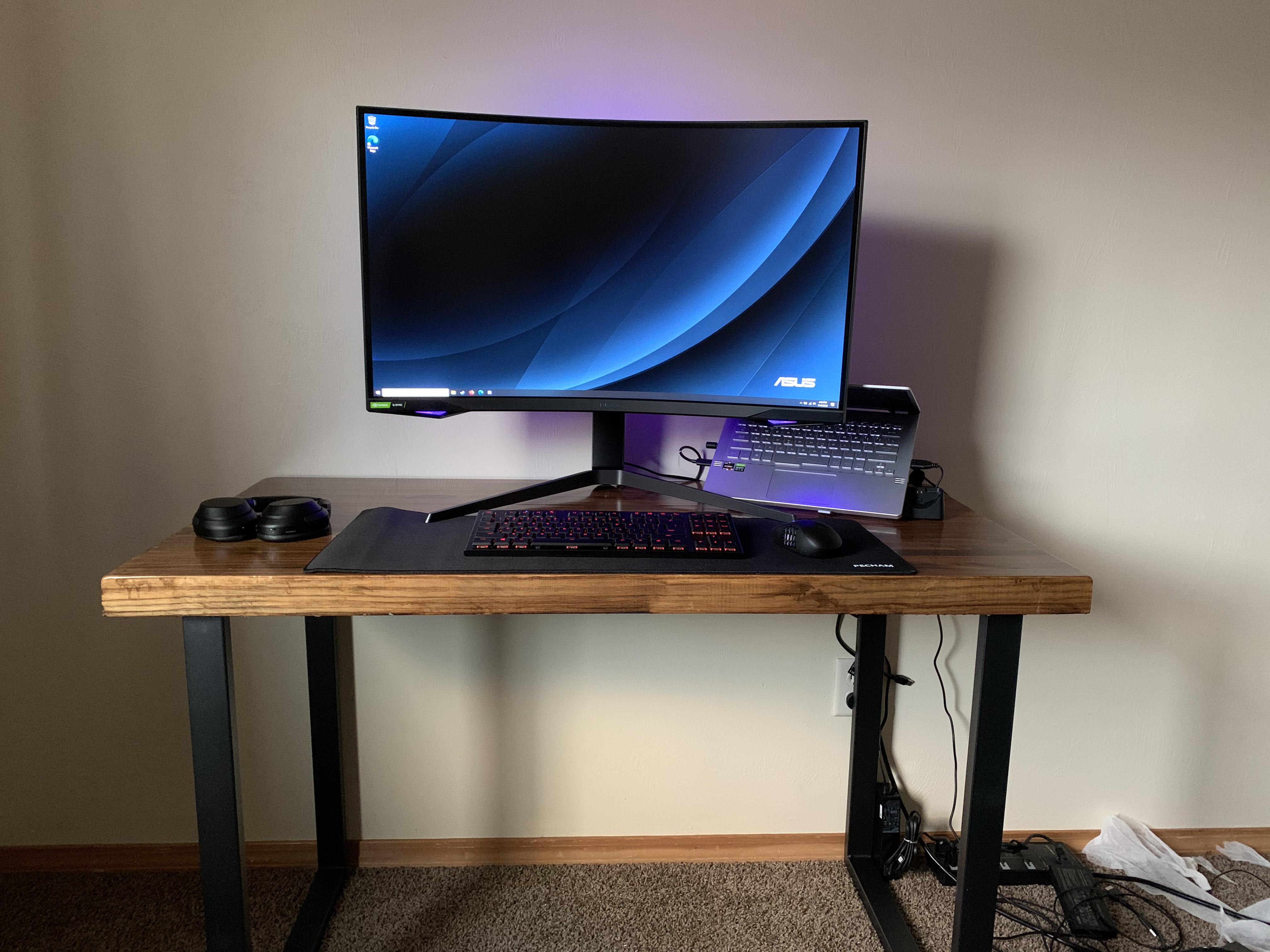 New custom desk came in finally have the setup up complete! r/ZephyrusG14