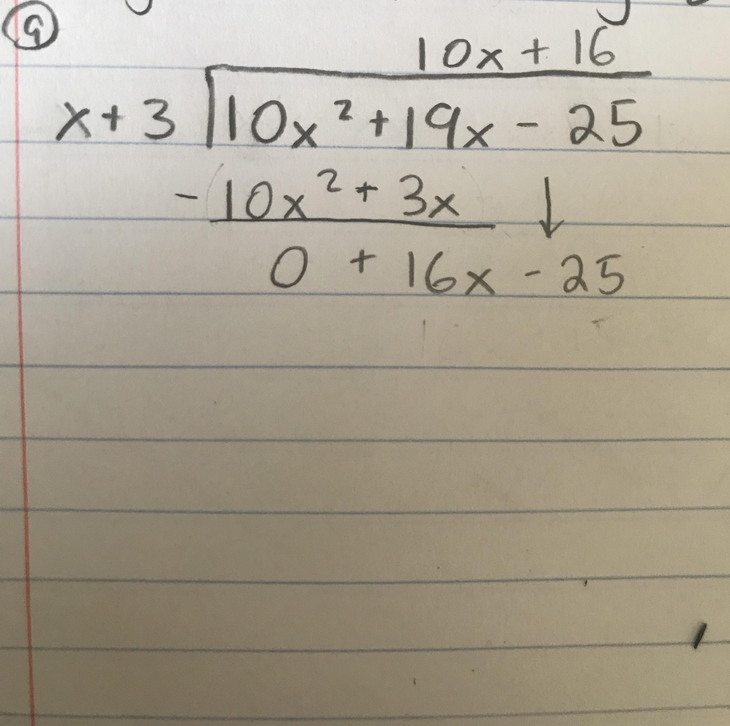 [Algebra 2 Polynomial Long Division] The final answer