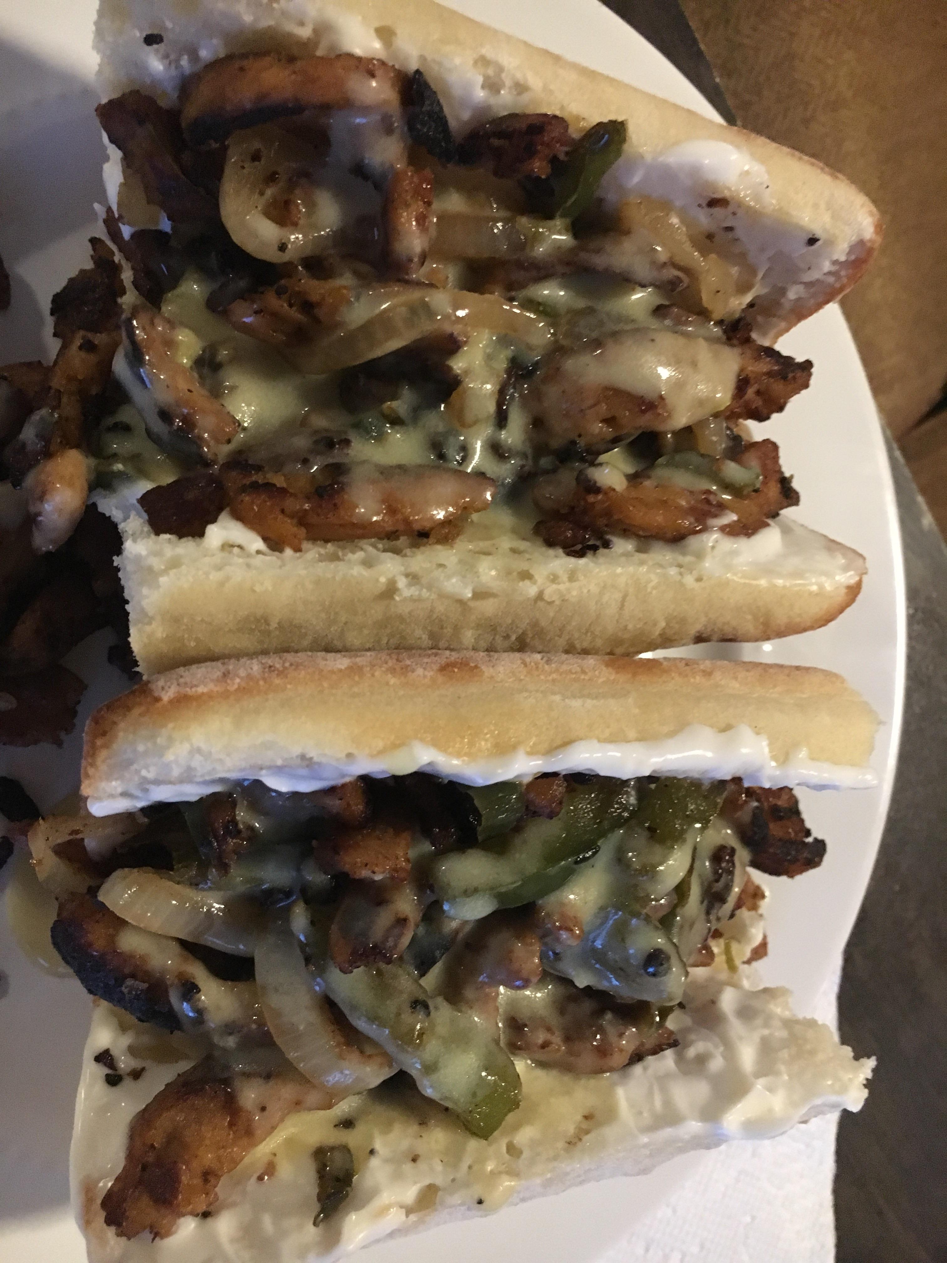 Our take on a homemade Vegan Philly Cheesesteak using the Butler Soy