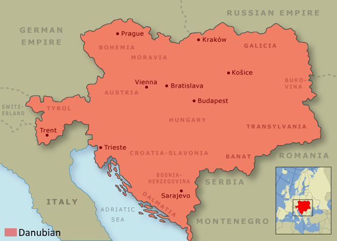 Карта австрии и венгрии