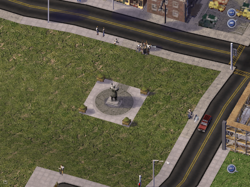 It appears that some sort of mystical invisible wall is in front of the people who want to