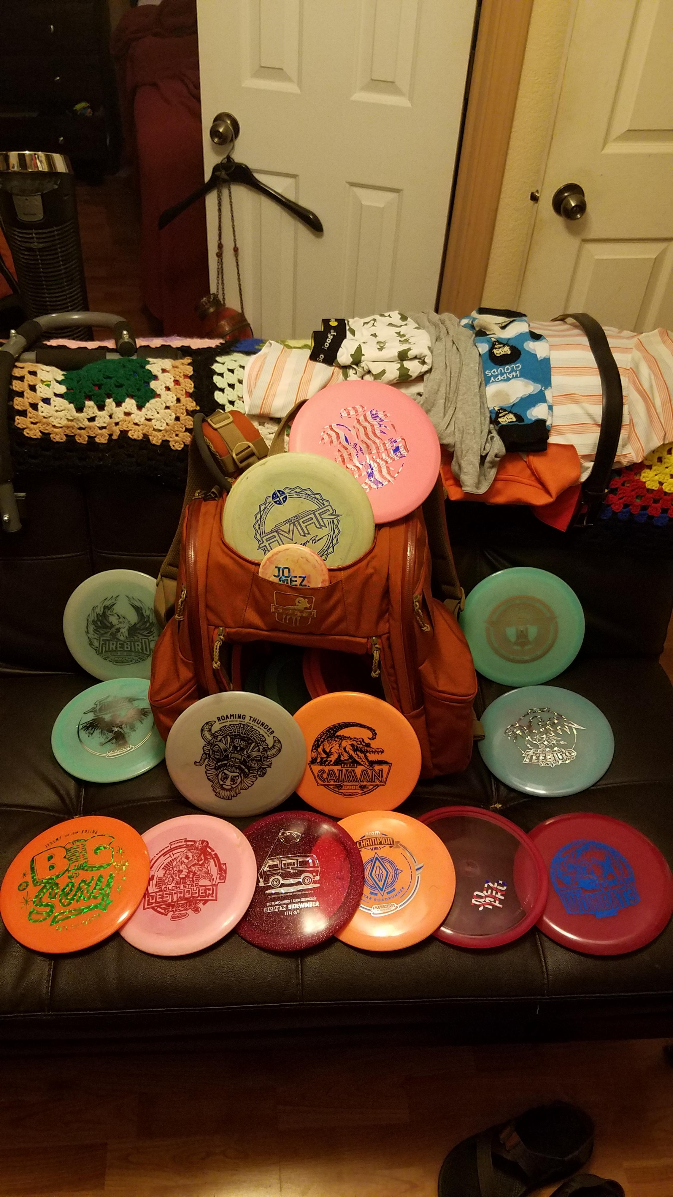 My Octothorpe and Disc Loadout!(Mostly Innova Tour Support) r/discgolf