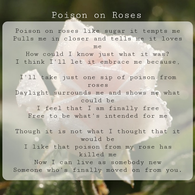 I recently wrote this poem about my ex and I thought you