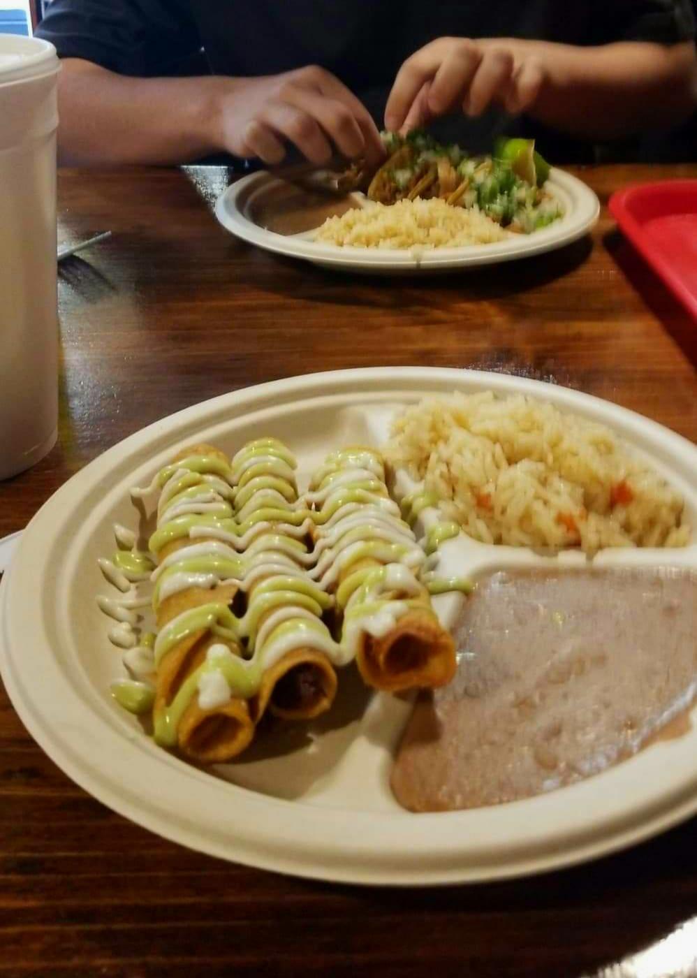 Flautas from the all vegan Mexican restaurant and bakery we discovered