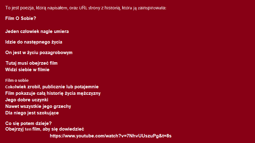 A Poem In Polish (Wiersz Po Polsku) Polish