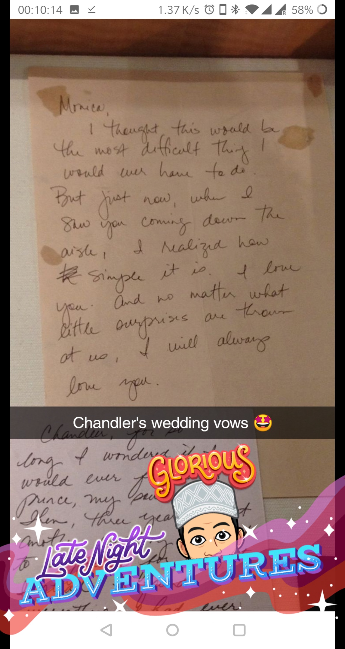 Chandler's wedding vows 🤩 r/friends_tv_show
