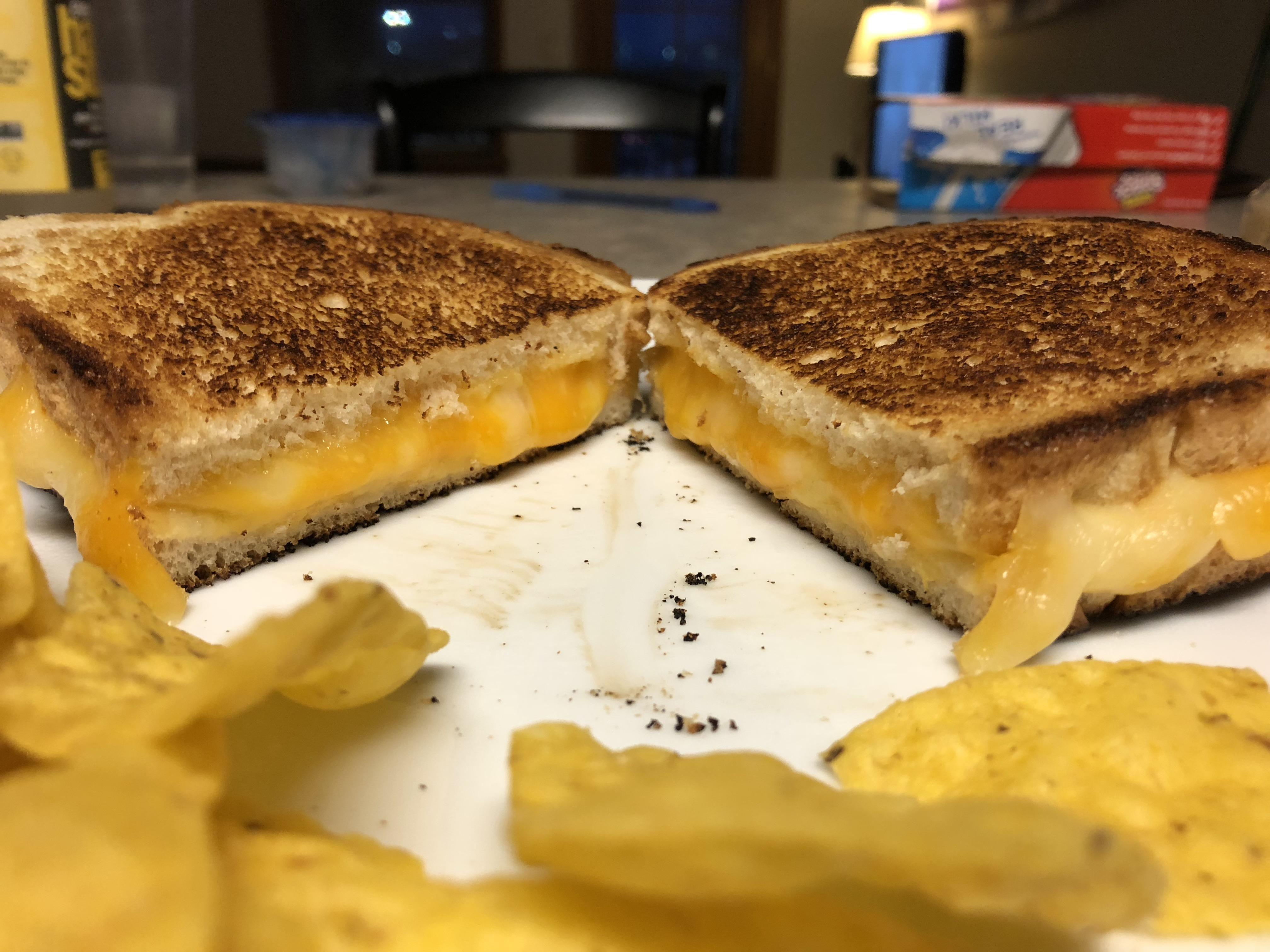 Cheddar and Colby Jack on California Sourdough First Grilled Cheese