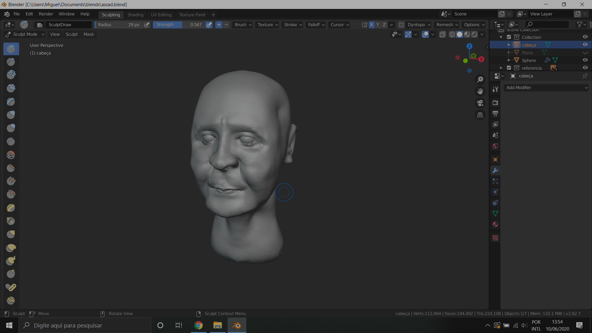 work in progress of my first sculpting job, any criticism?(it's Al