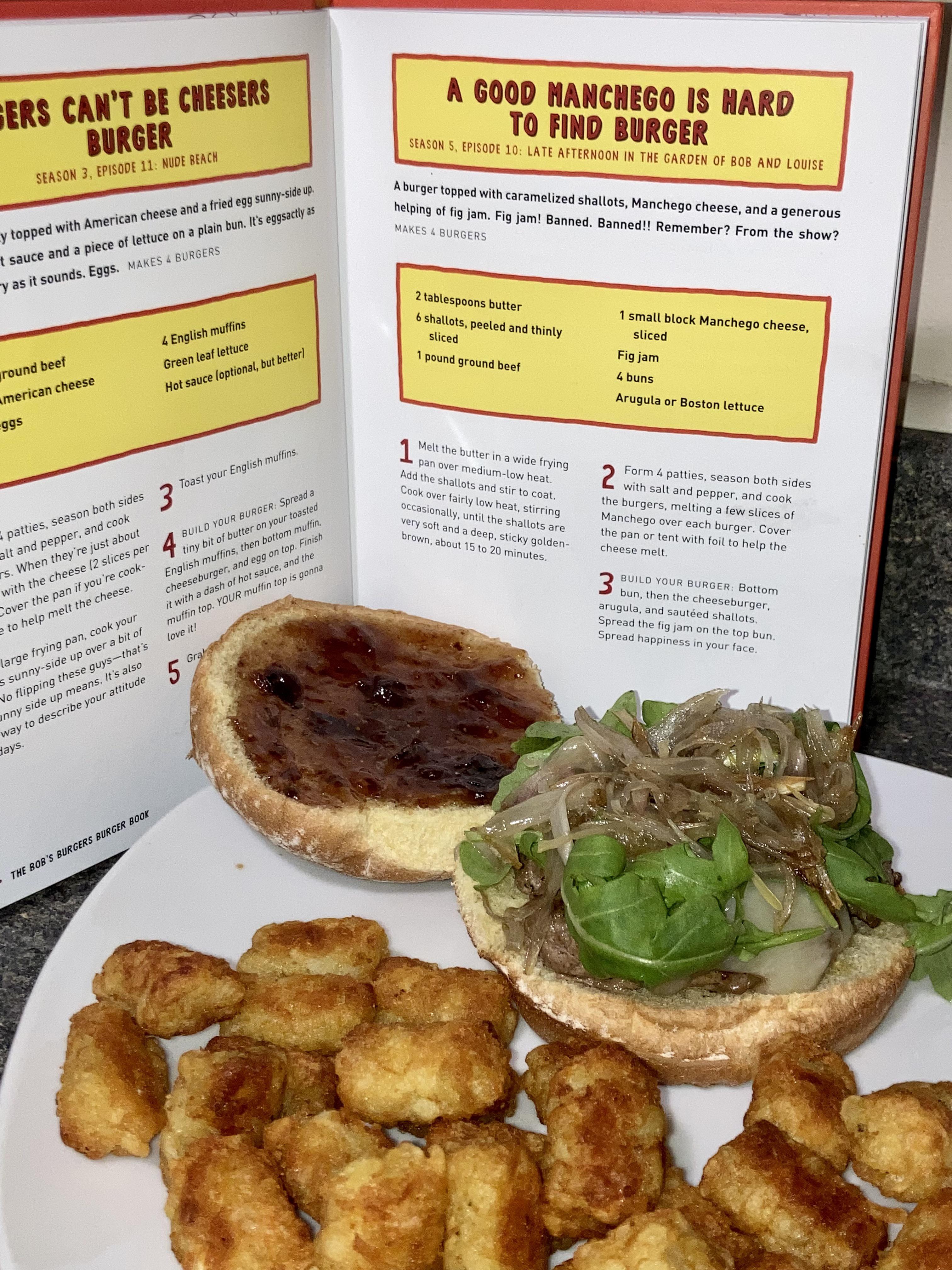 A Good Manchego Is Hard To Find Burger [homemade] r/BobsBurgers