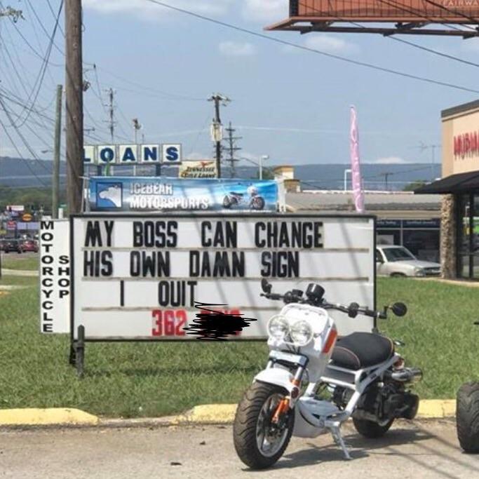 This motorcycle shop near me is hiring r/funny