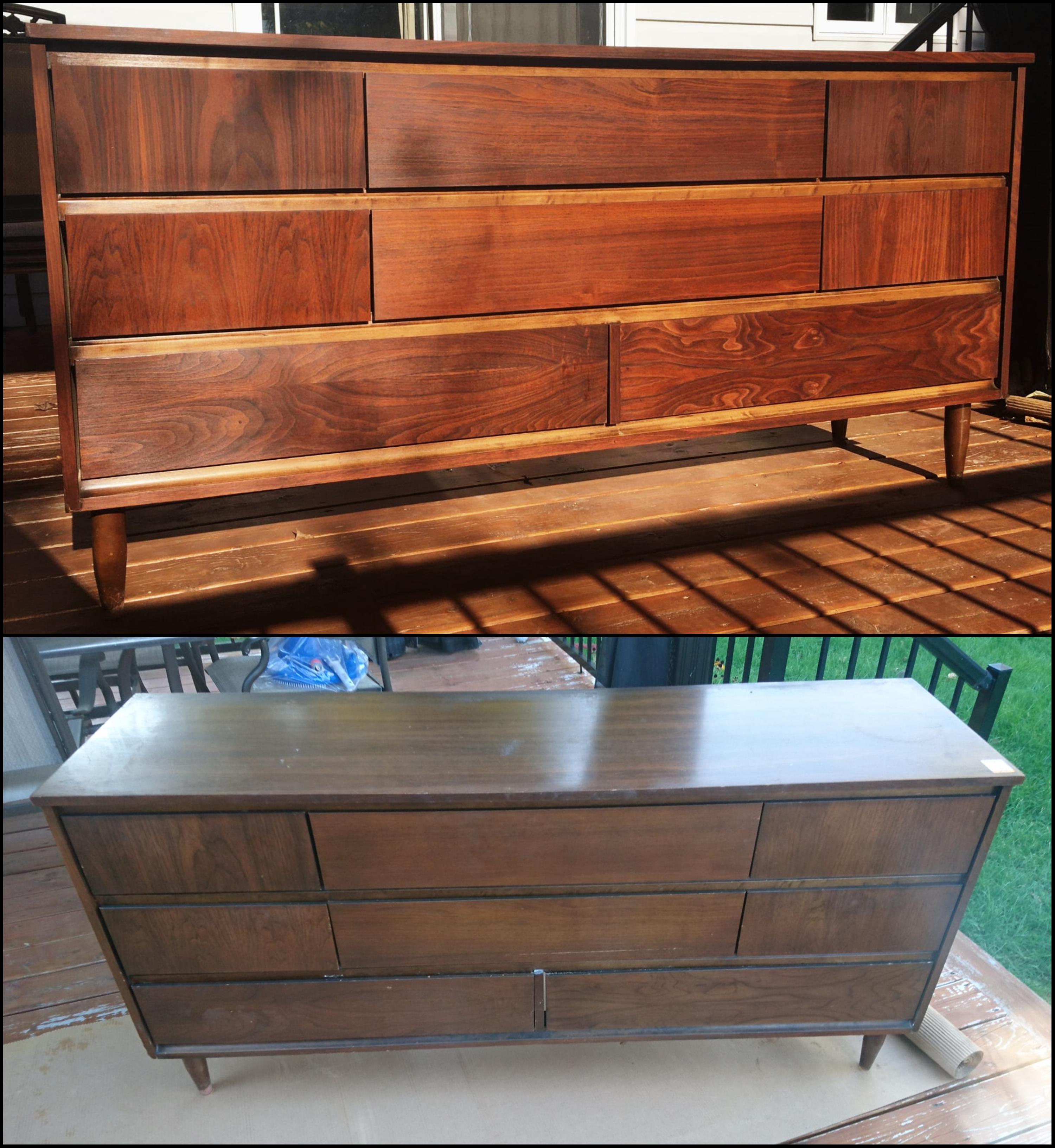 Bought this cute dresser for 15 at Value Village. Here it is, after