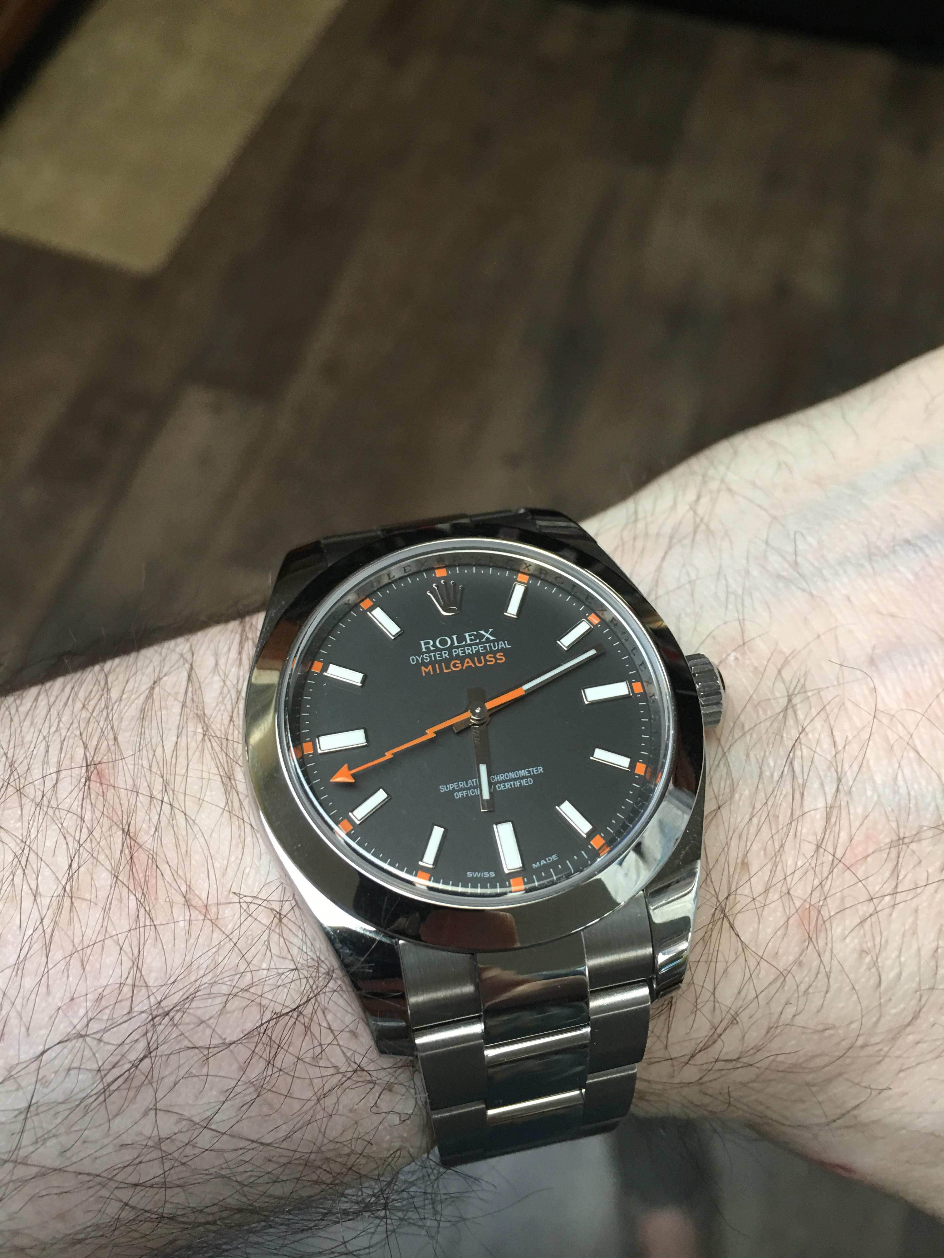 [Rolex] Chose the Milgauss with the black dial and clear crystal as my