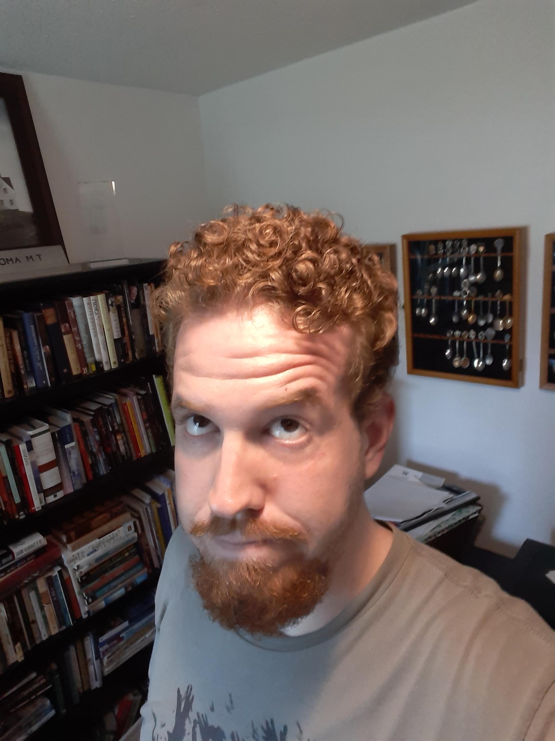 Slicked my hair back as hard as I could after a shower and it still