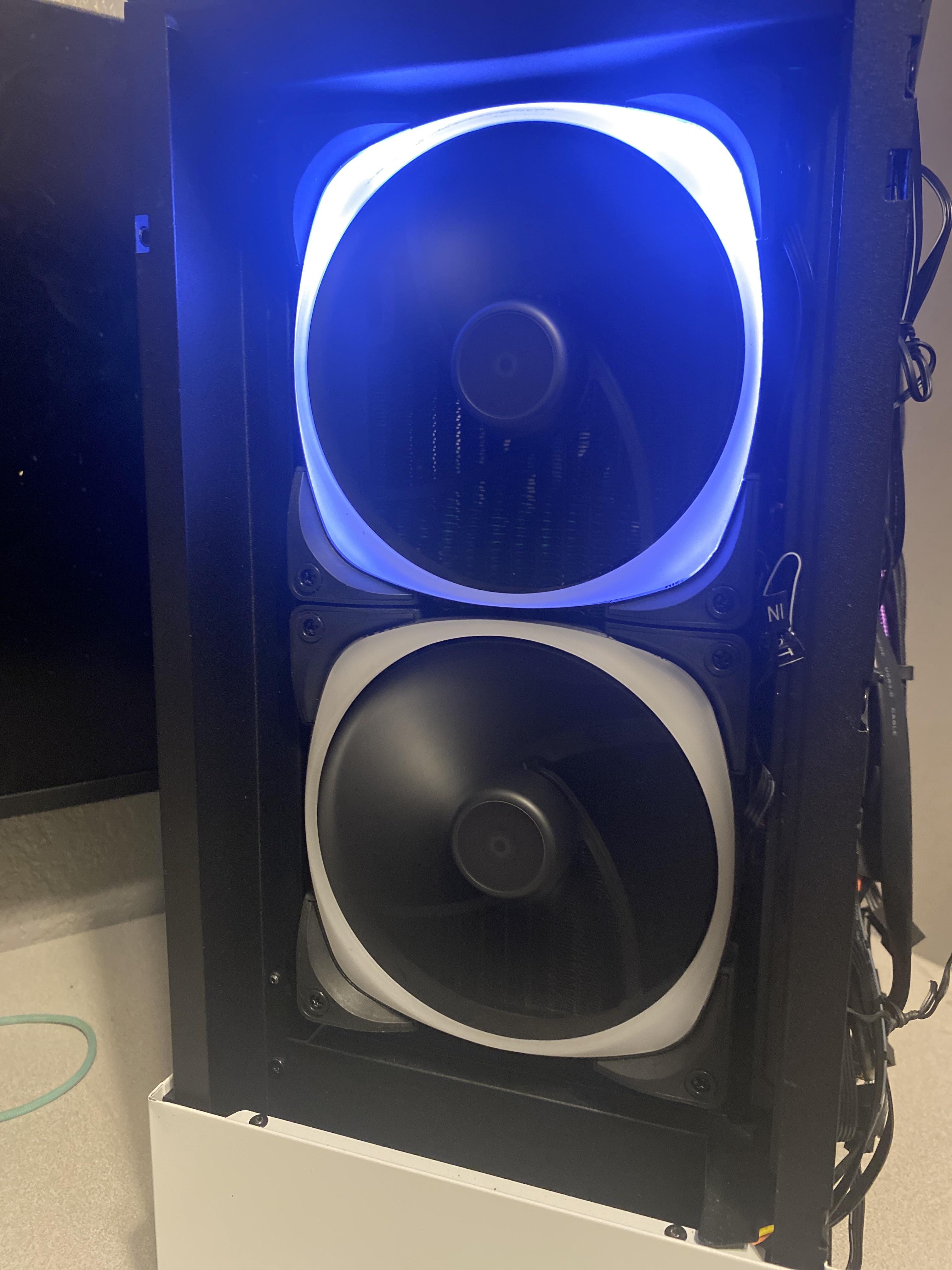 Need help with my h510 elite fans run bottom led fan doesn’t turn led works cause I tested them