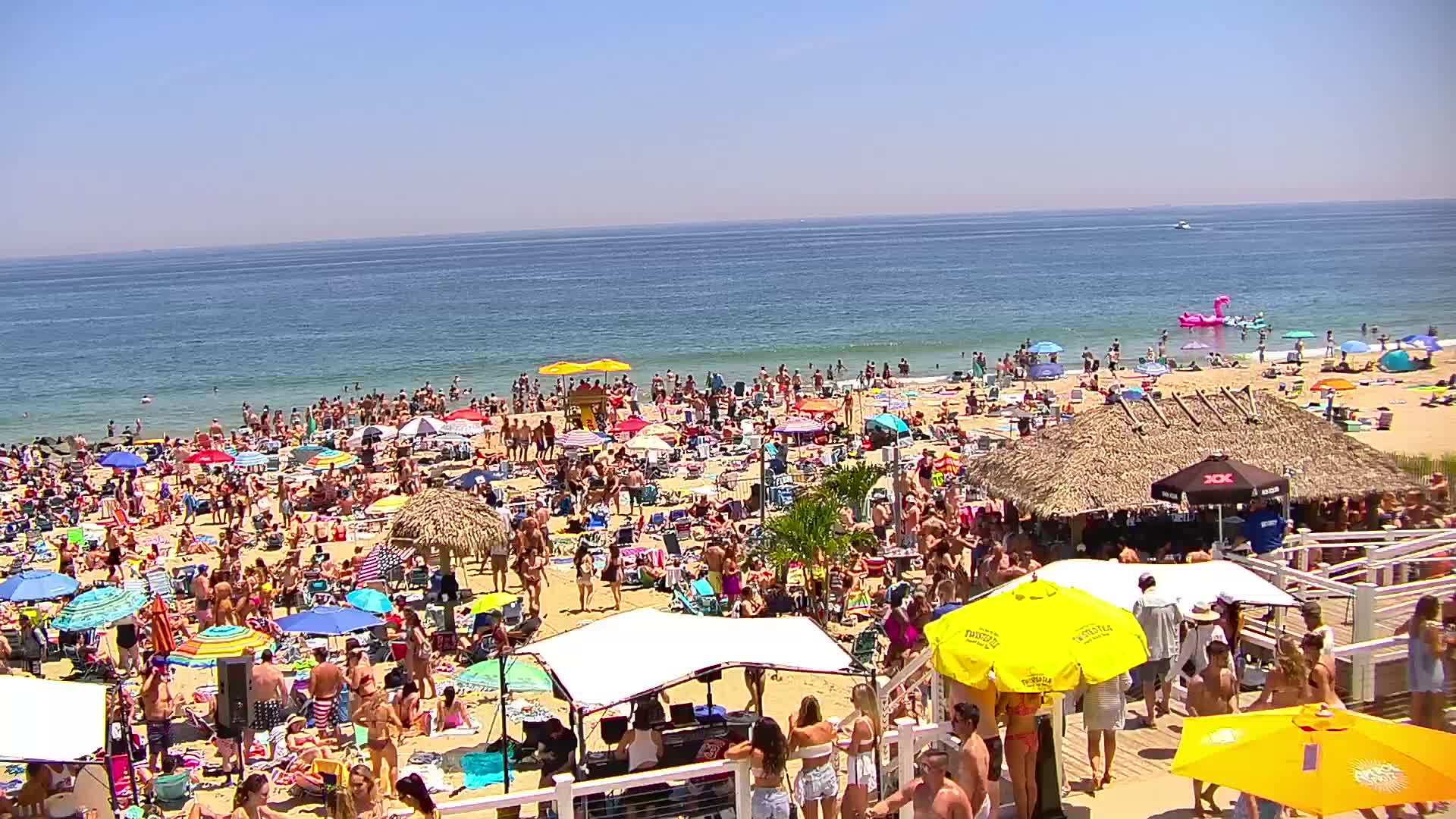 4th of July in Sea Bright Donovans Reef via webcam