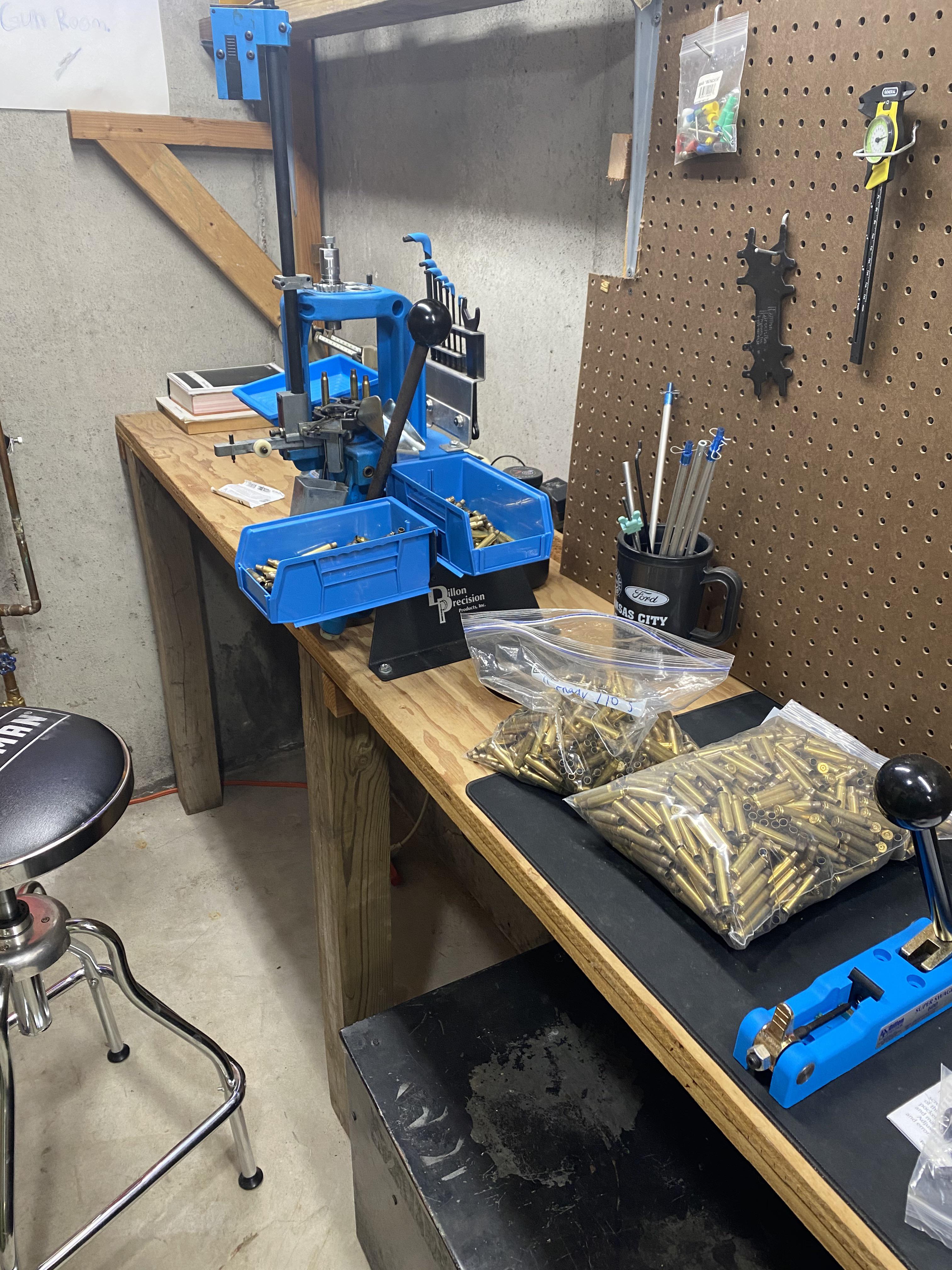 Processing my 223 brass stash with crimped primers. Just got the super