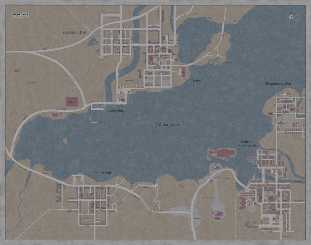 (Silent Hill Complete map in 4K) I found this on the it's a