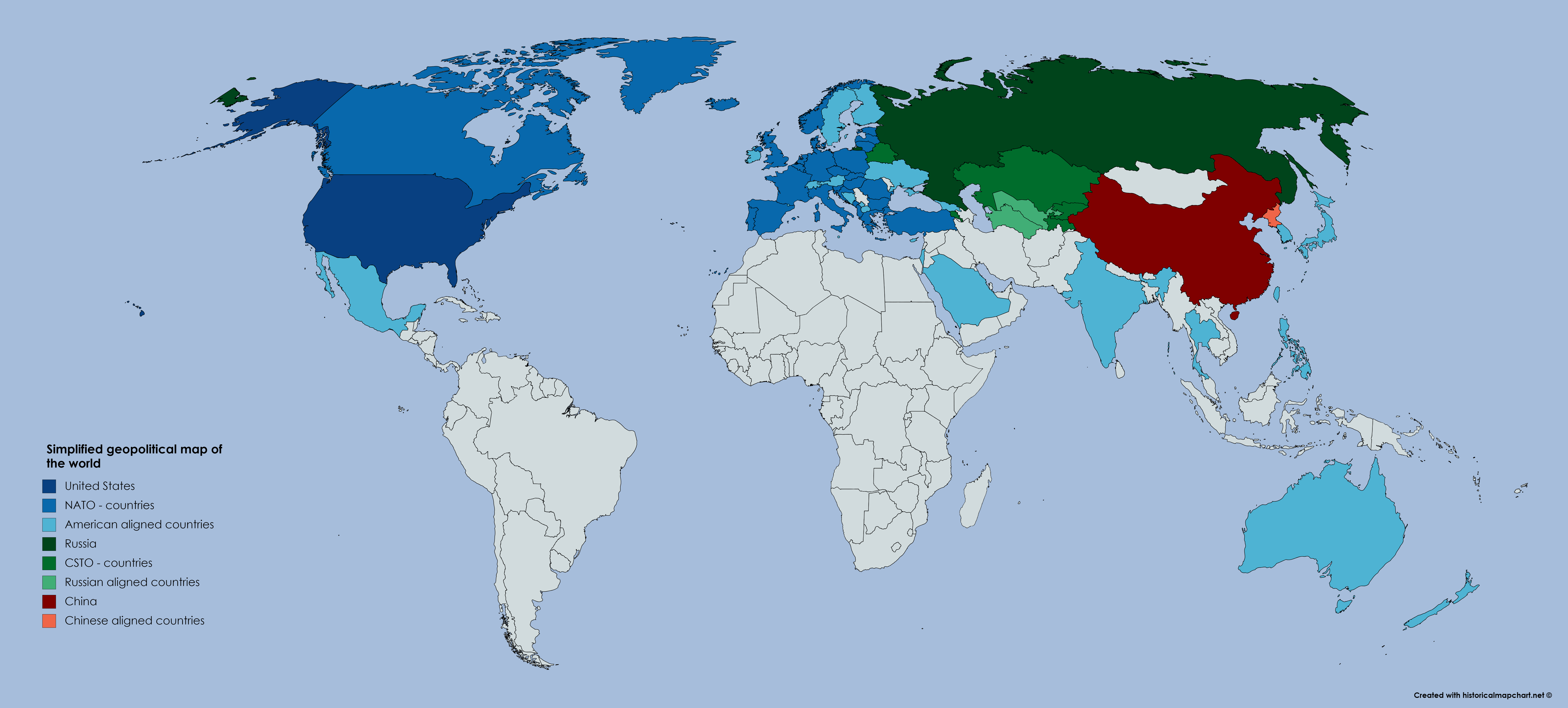Beautiful Geopolitical Map Of The World Selfmade ongoing project Simplified geopolitical map of the world