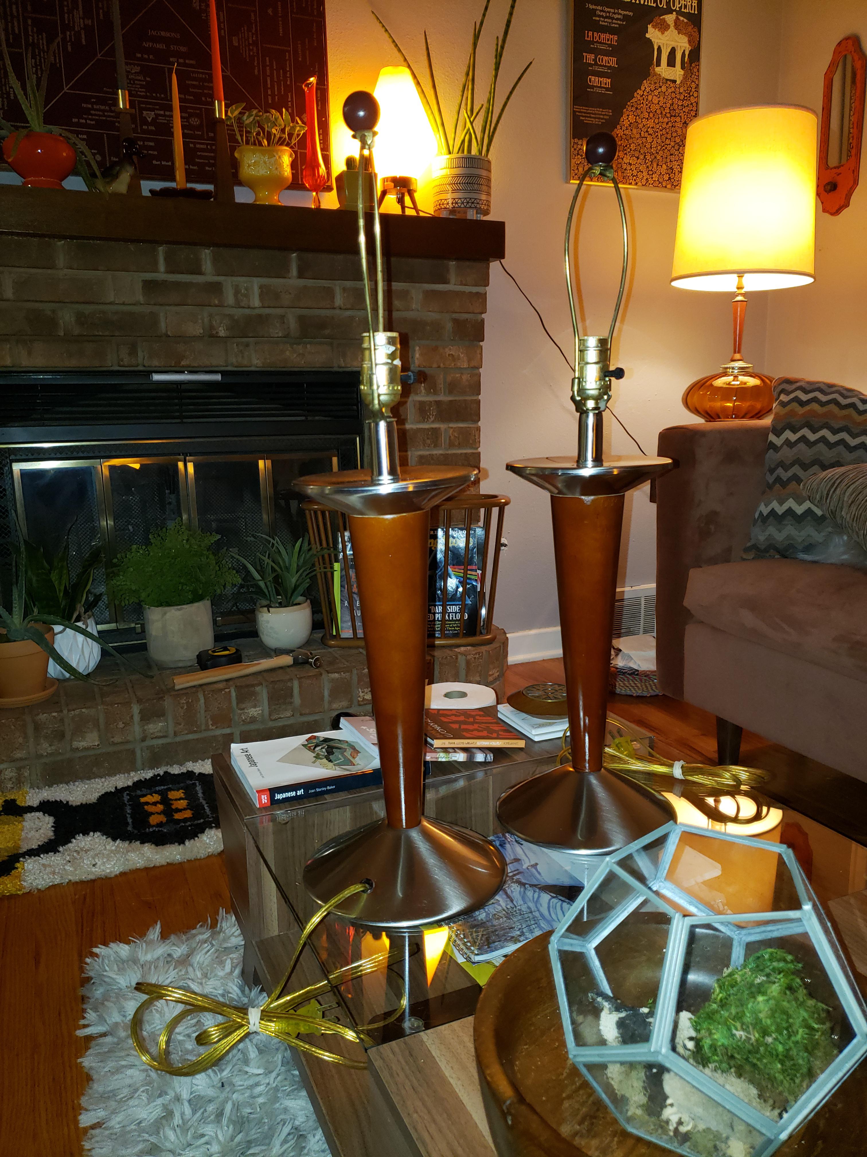 These lamps caught my eye while thrifting through one of our local