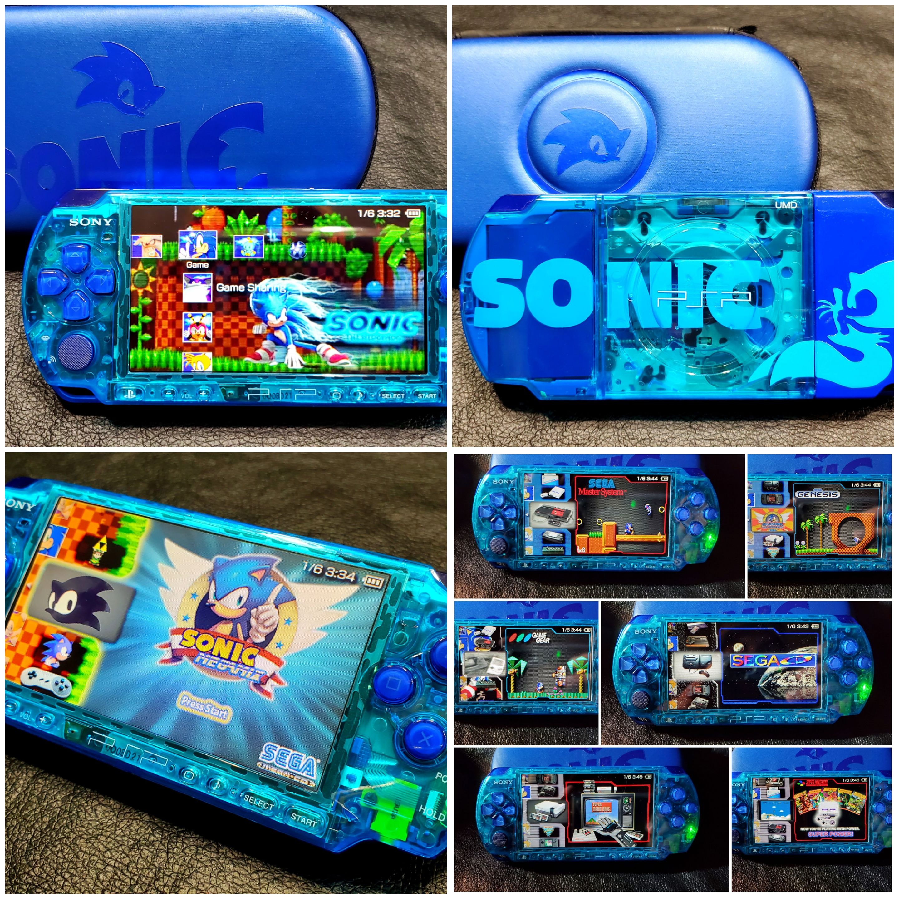 Just wanted to share my latest build. 128gb Sonic the Hedgehog psp 3000