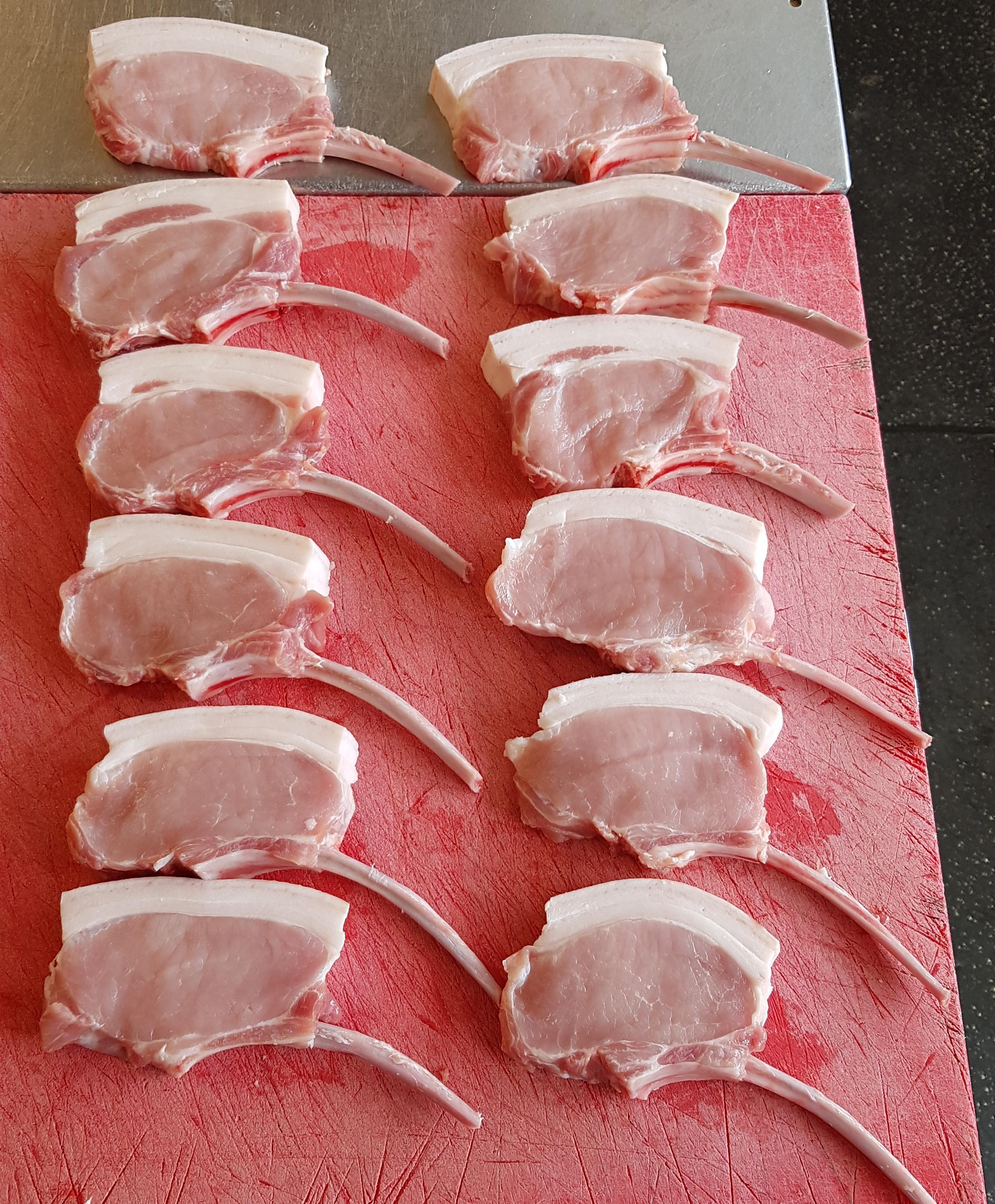 French trimmed pork chops r/meat