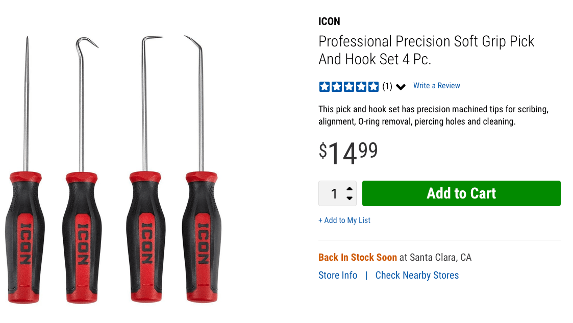 New "Precision" Pick and Hook Set r/harborfreight
