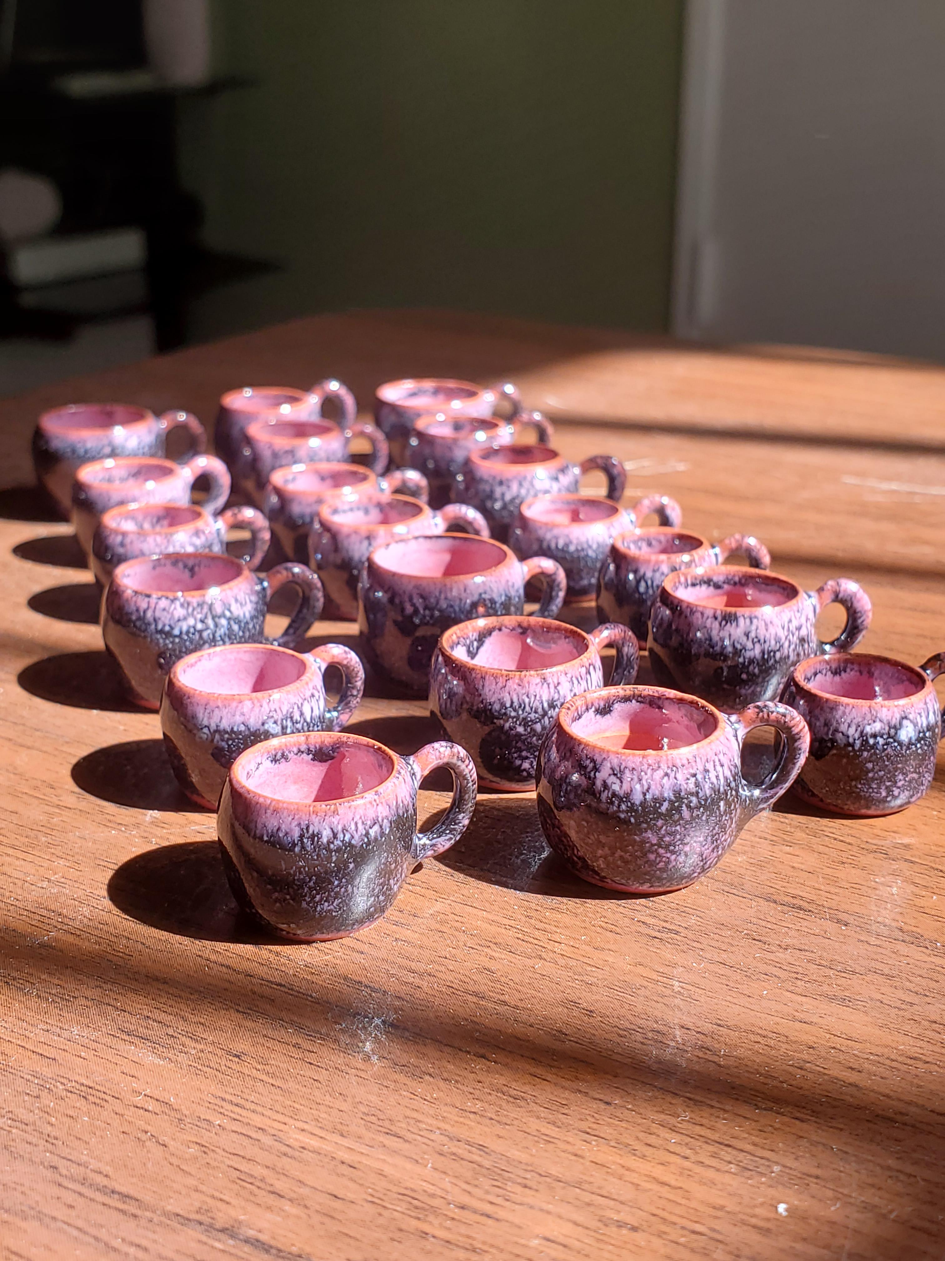 Another view of the stoneware large bowl my wife made. Pottery