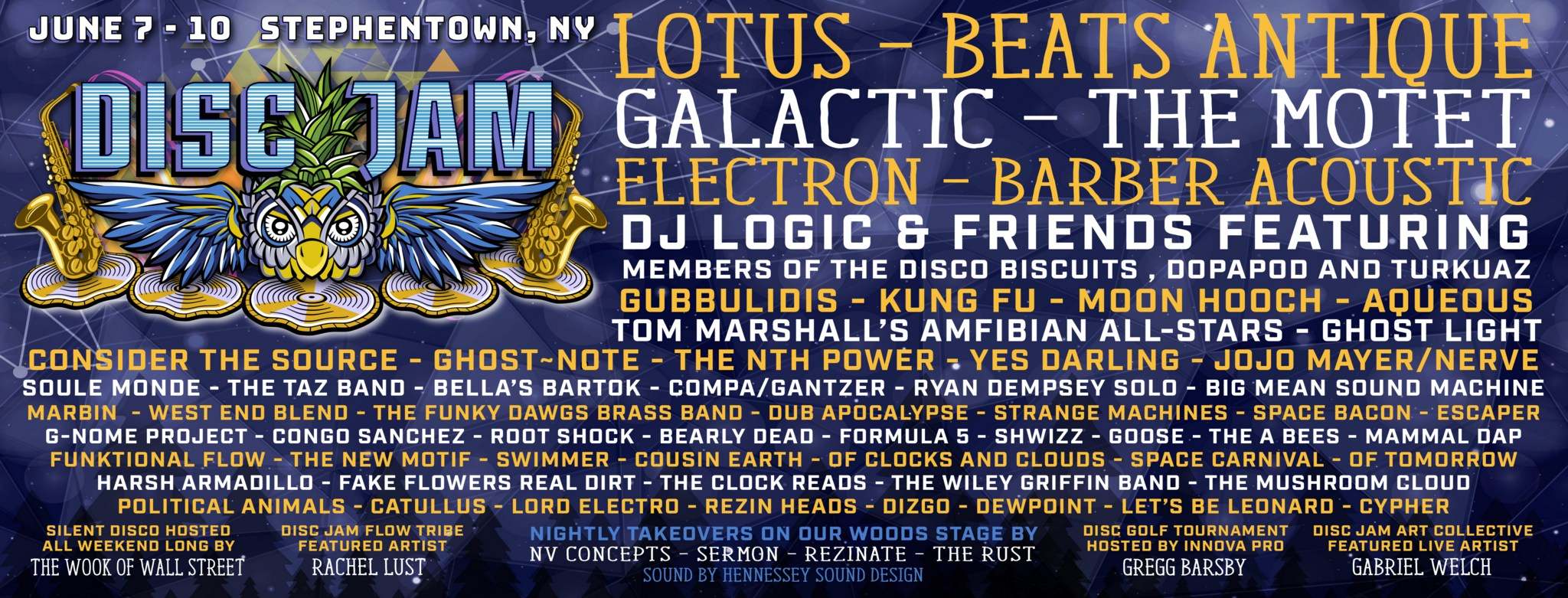 Disc Jam 2018 Stephentown NY Get psyched for a funky fresh lineup